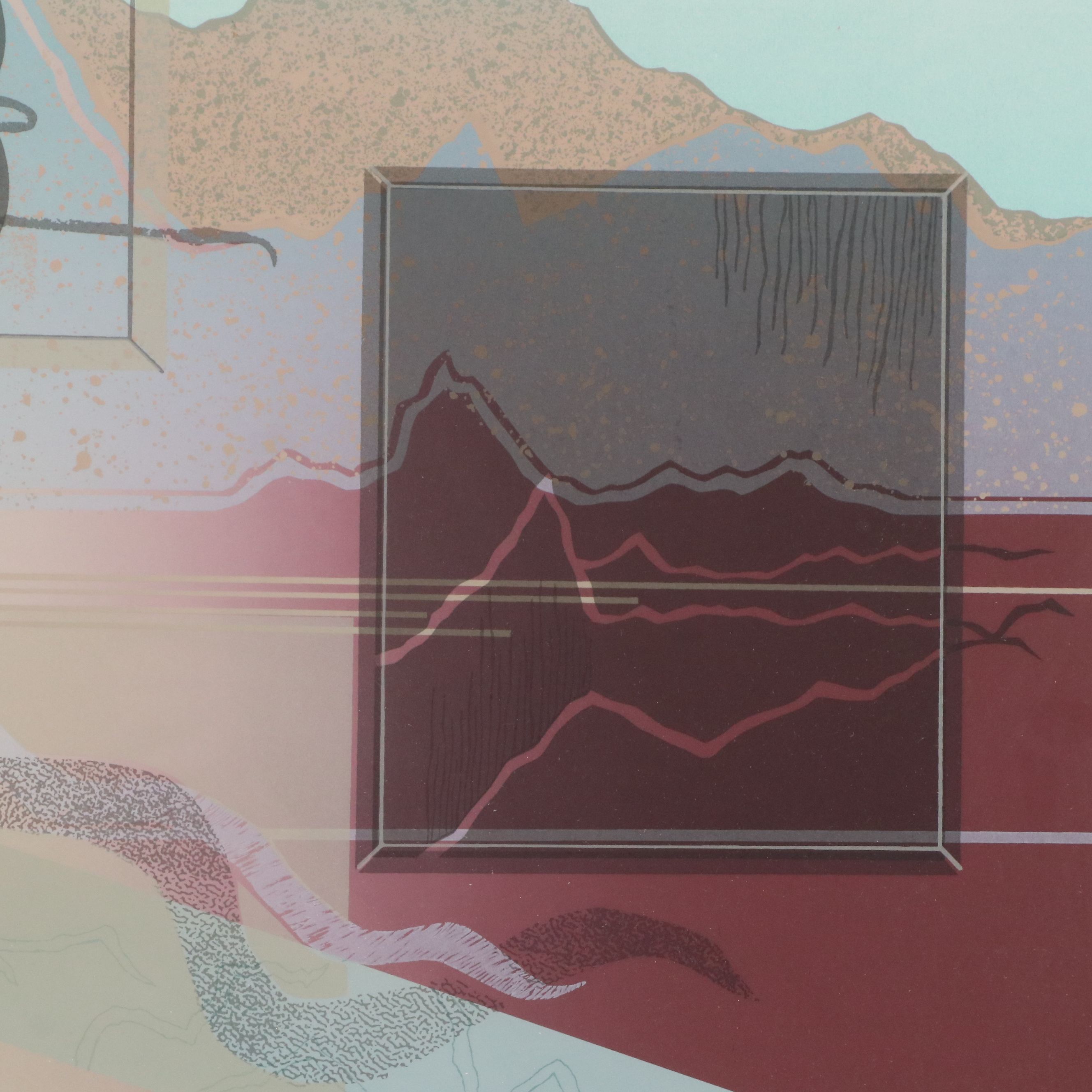 Lee Abstract Geometric Serigraph "Elektra II"