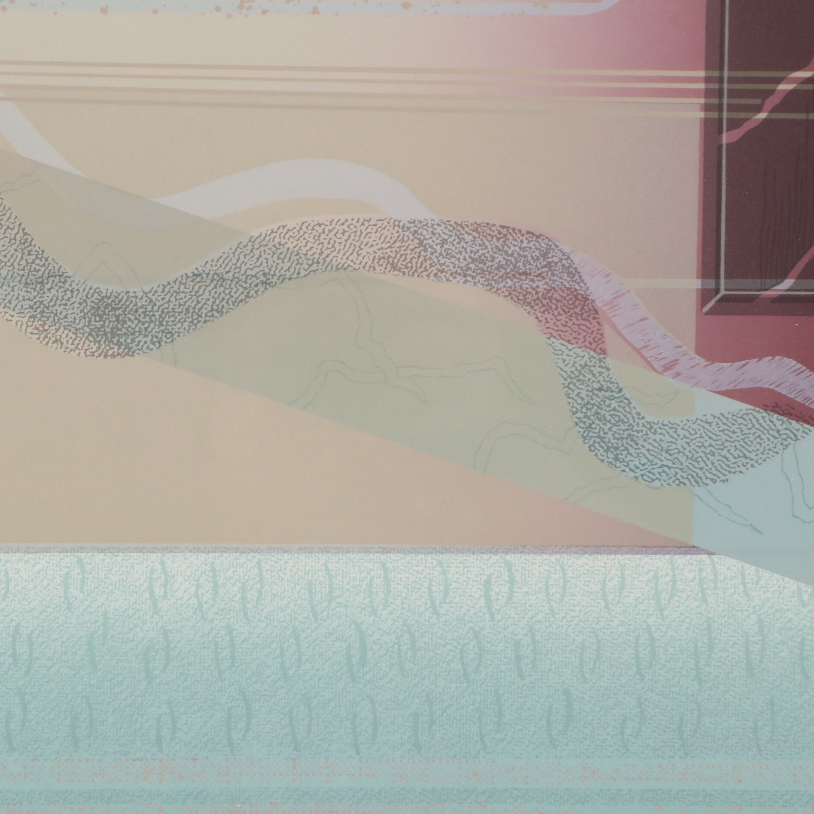 Lee Abstract Geometric Serigraph "Elektra II"