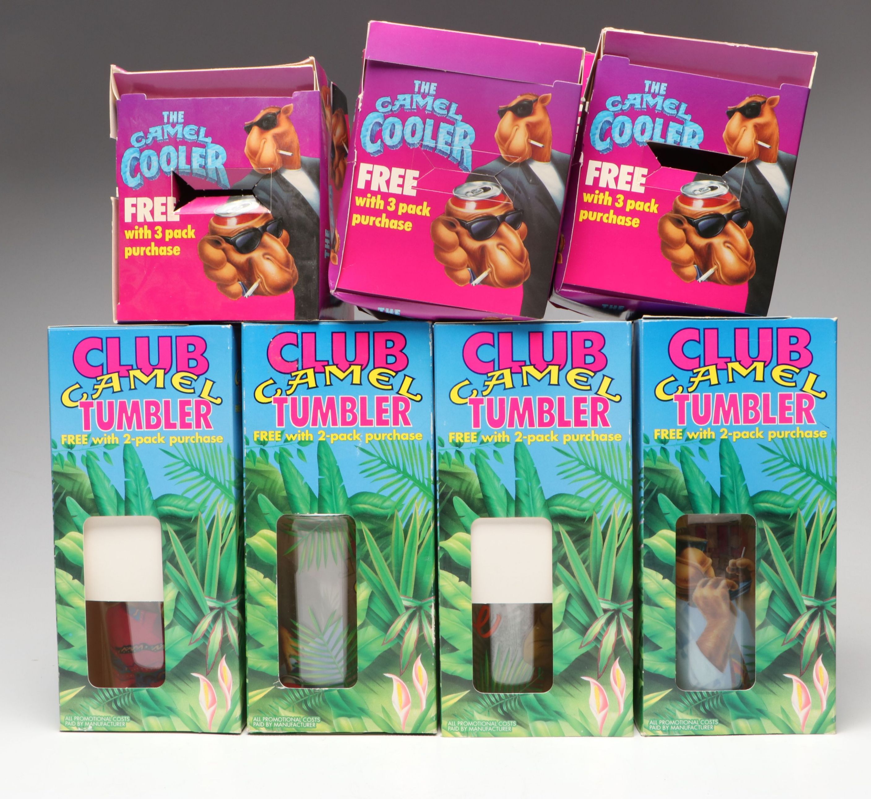 Camel Tumblers, Coolers, Ashtray and More Vintage Advertising Memorabilia