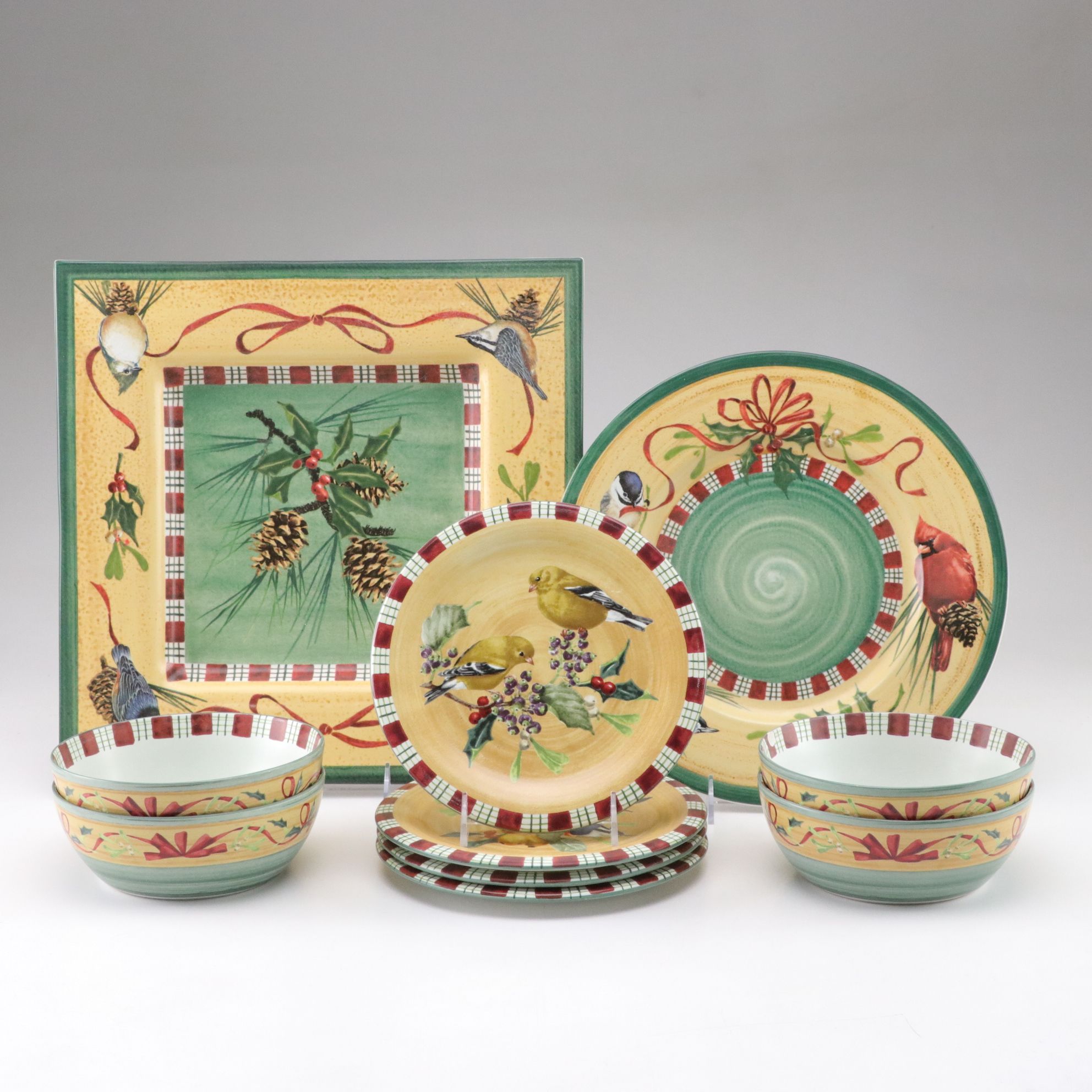 Catherine McClung for Lenox "Winter Greetings" Dinnerware and Serving Pieces