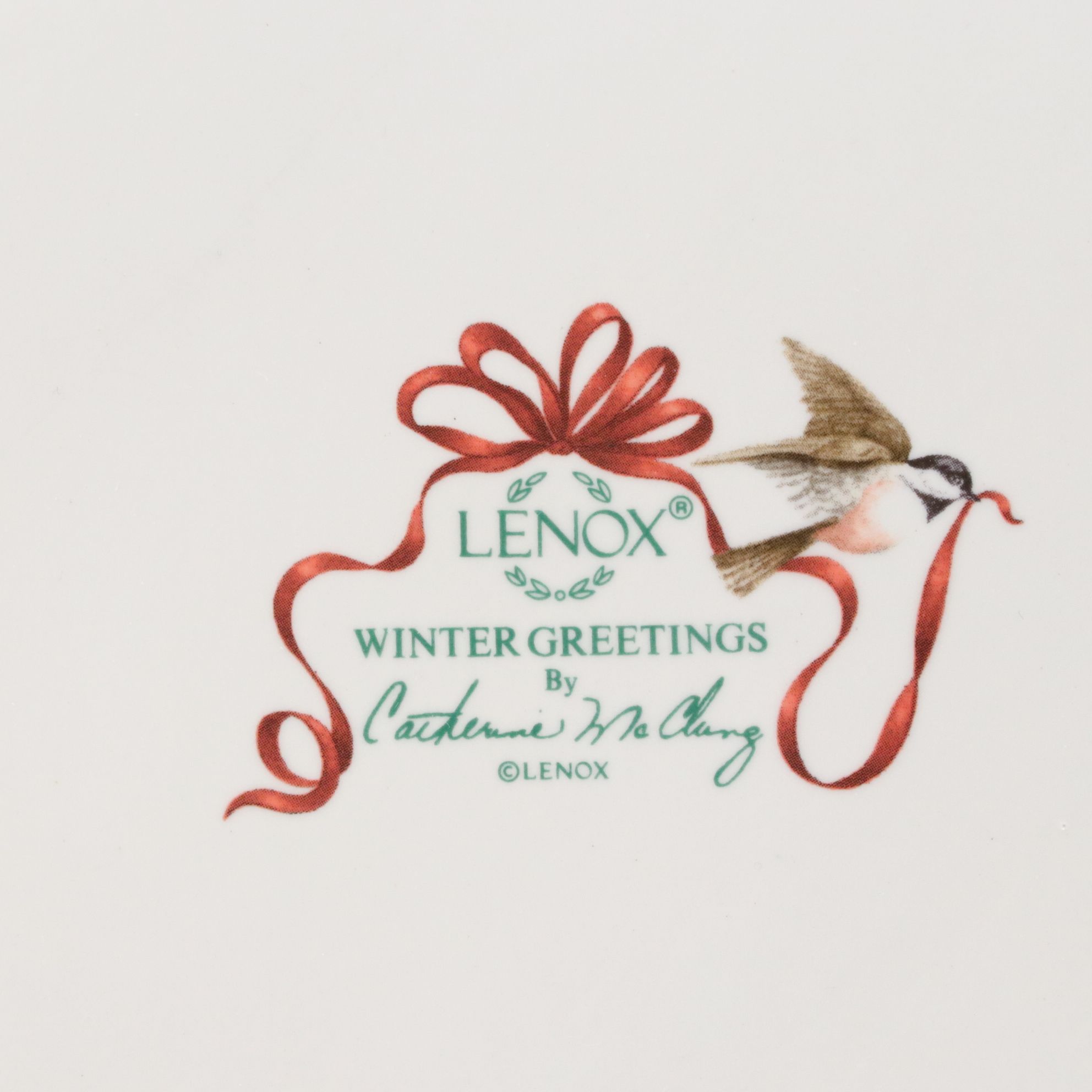 Catherine McClung for Lenox "Winter Greetings" Dinnerware and Serving Pieces