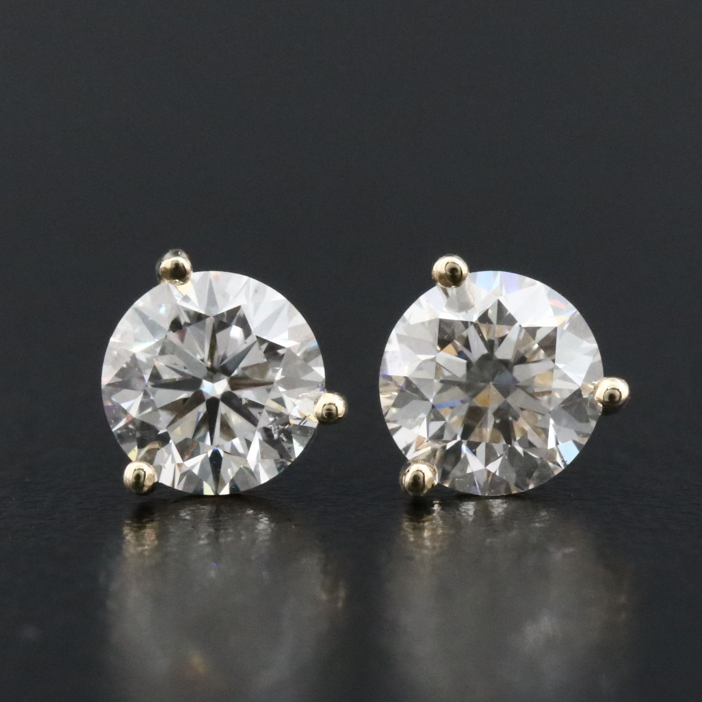 10K 2.00 CTW Lab Grown Diamond Stud Earrings