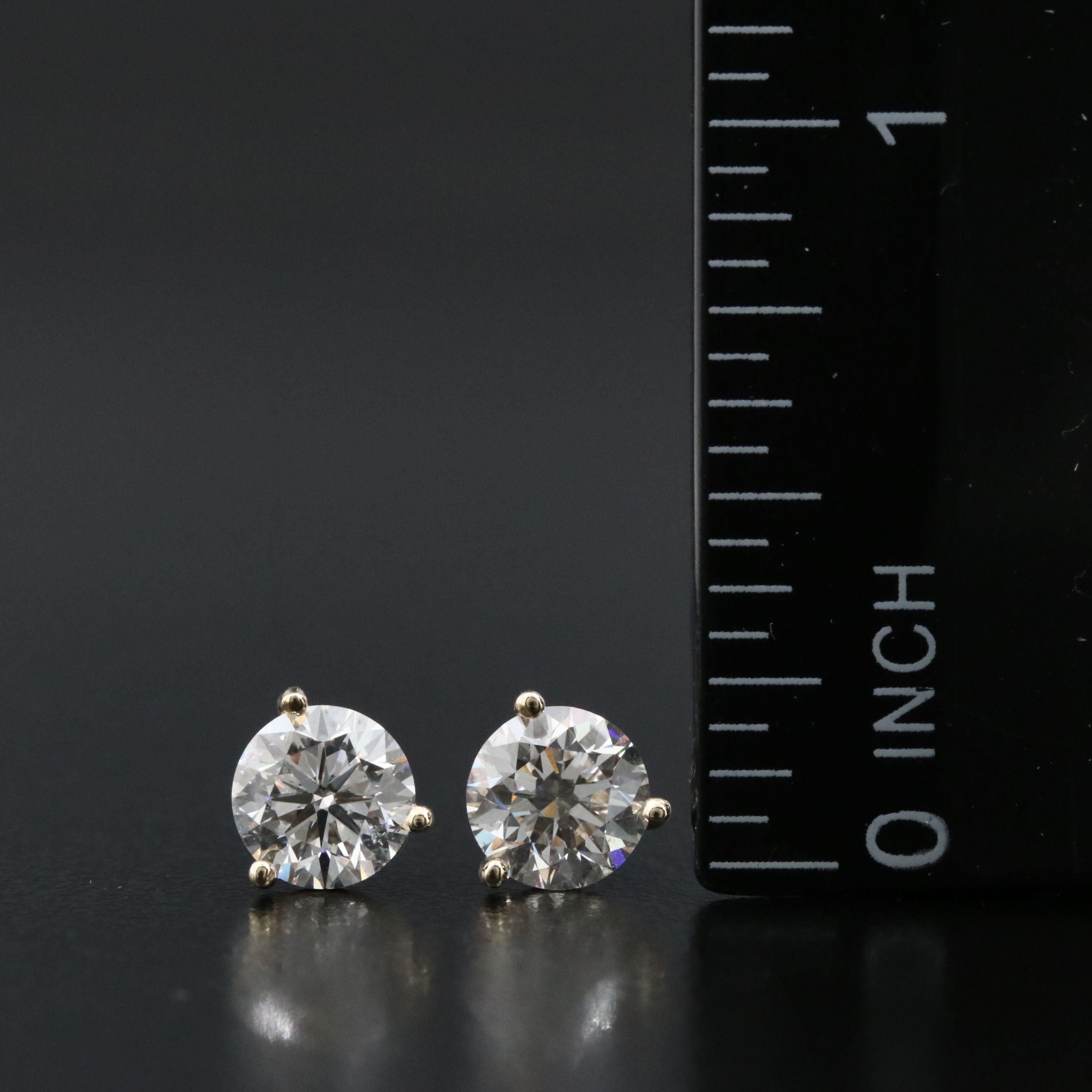 10K 2.00 CTW Lab Grown Diamond Stud Earrings