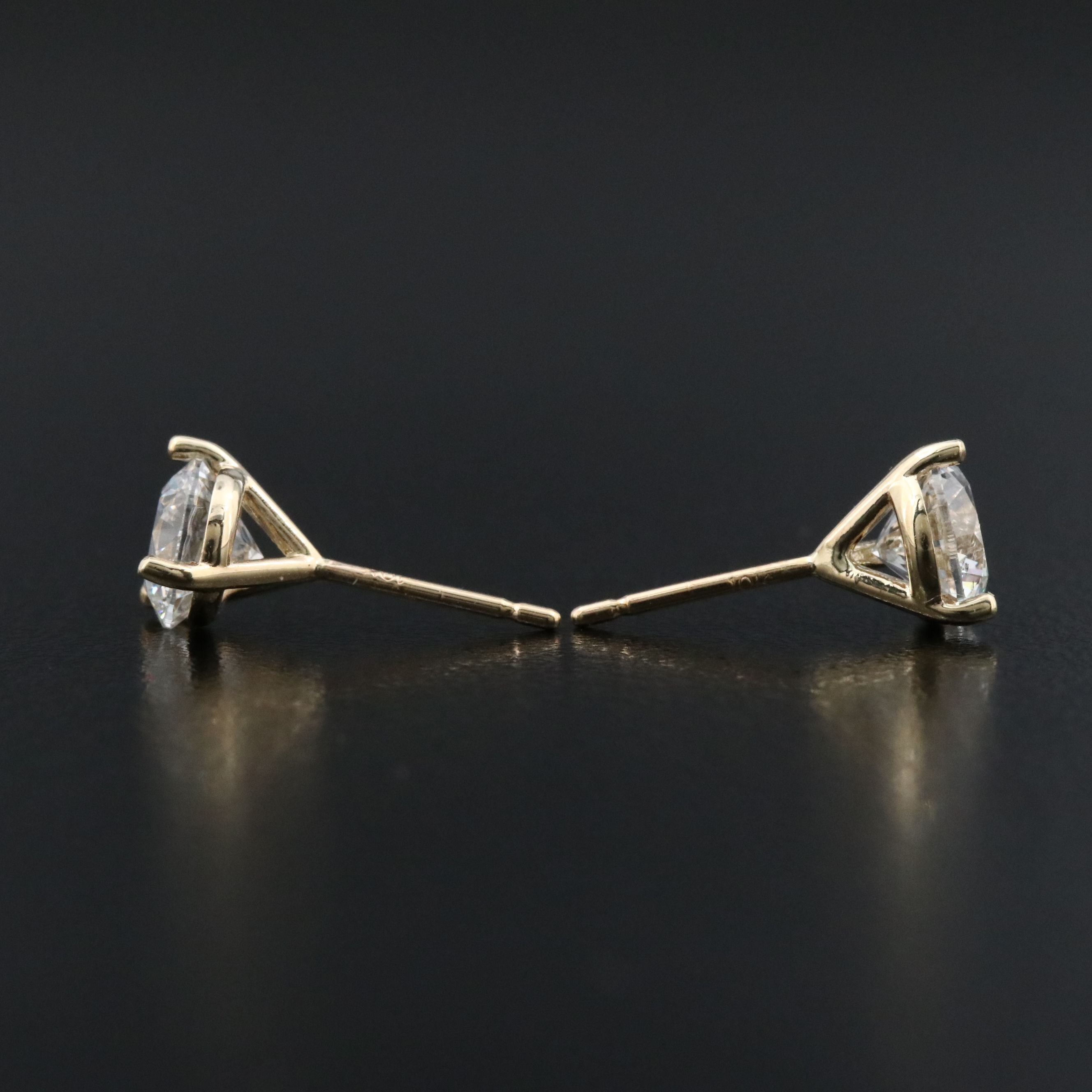 10K 2.00 CTW Lab Grown Diamond Stud Earrings