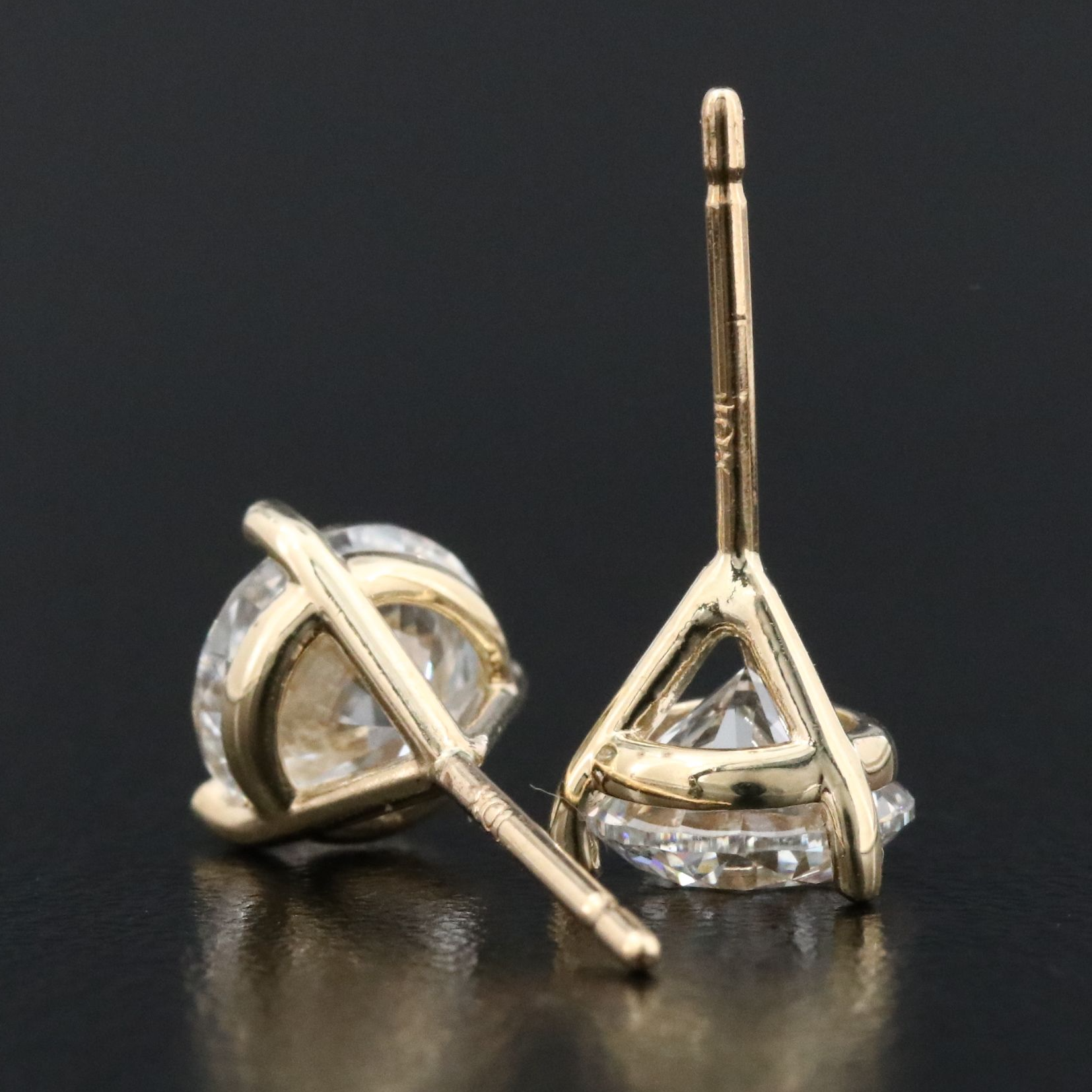 10K 2.00 CTW Lab Grown Diamond Stud Earrings