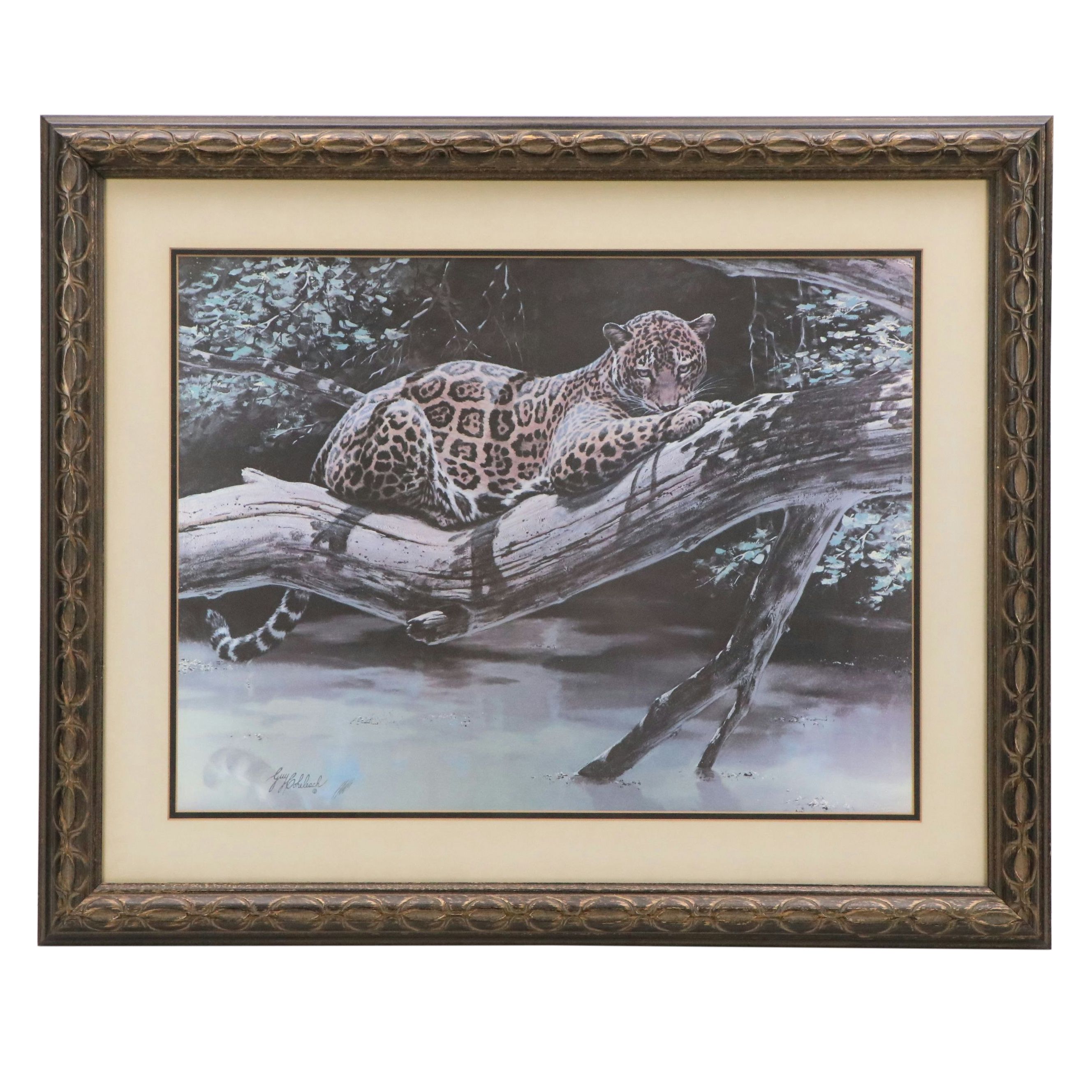 Guy Coheleach Offset Lithograph "Jungle Jaguar," 1973