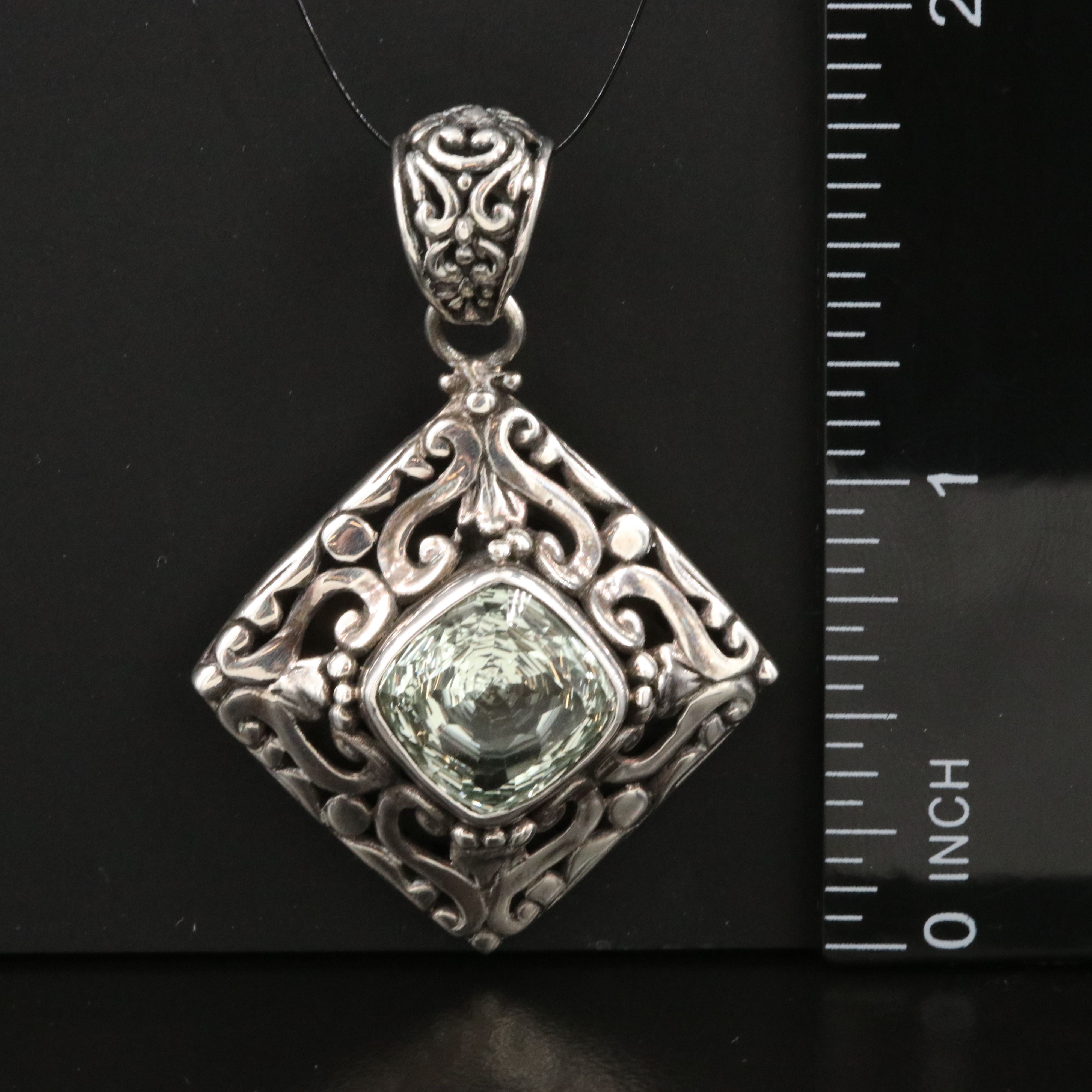 Sarda Sterling Prasiolite Pendant