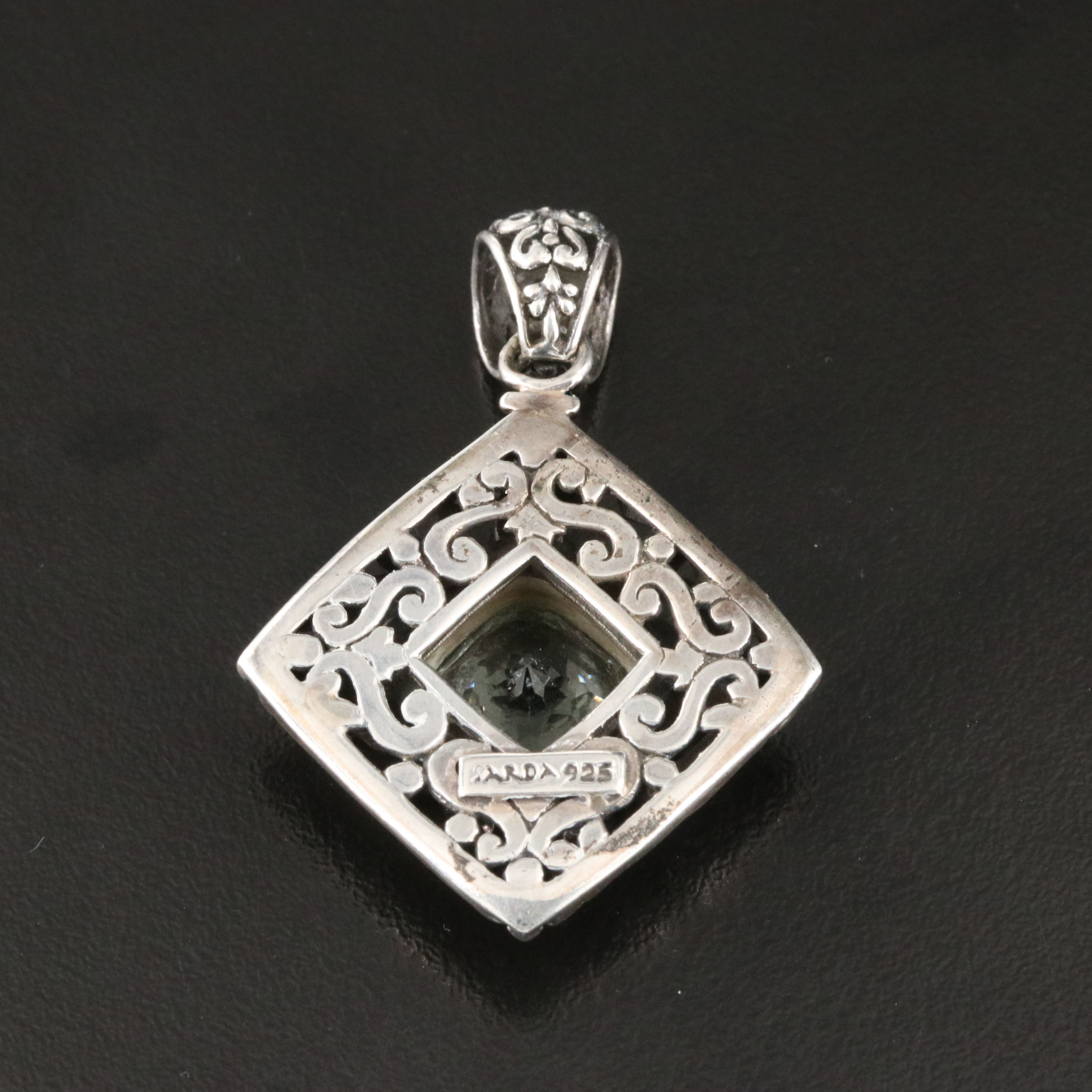 Sarda Sterling Prasiolite Pendant
