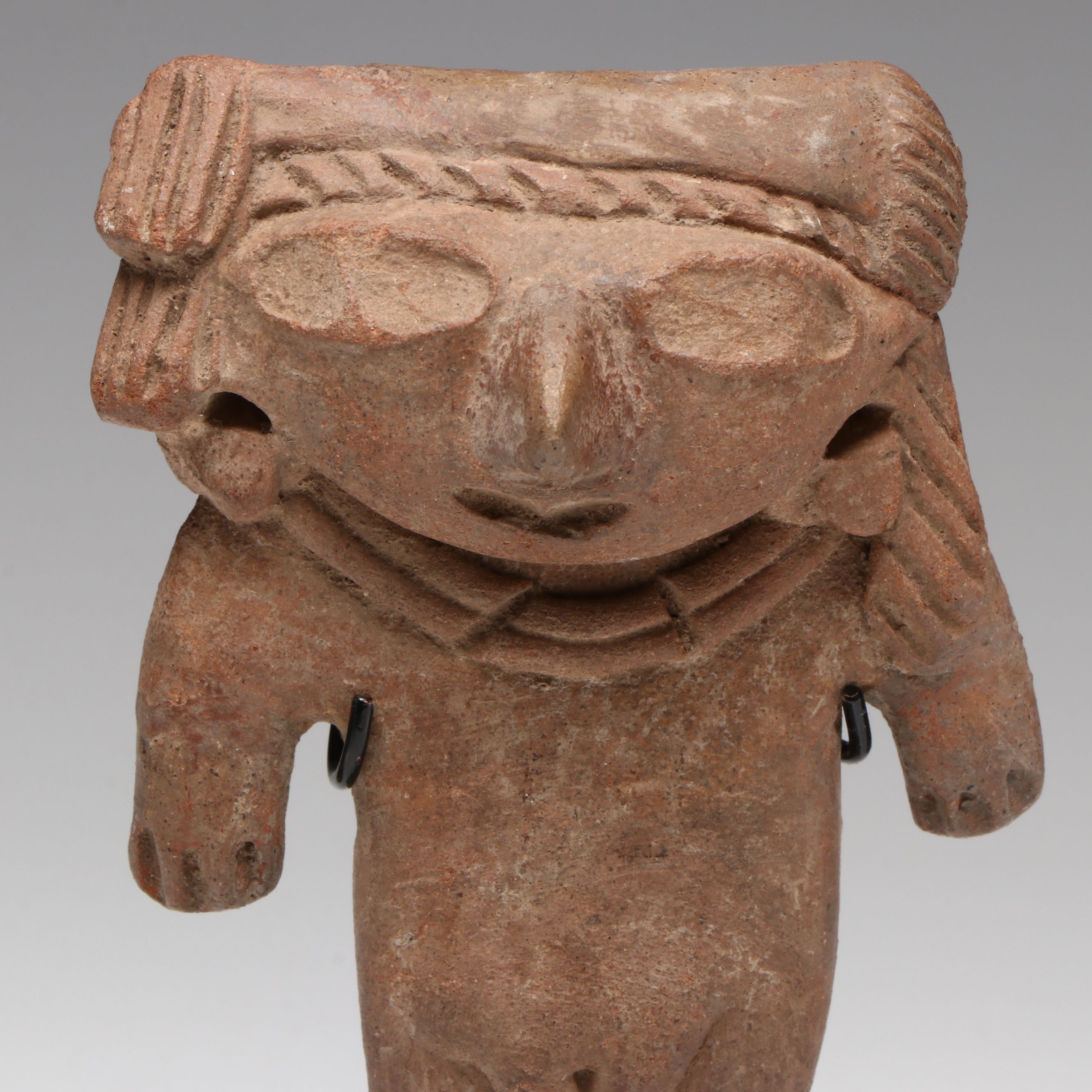 Pre-Columbian Michoacan Pottery Pretty Lady Figure, Circa 550–100 BCE