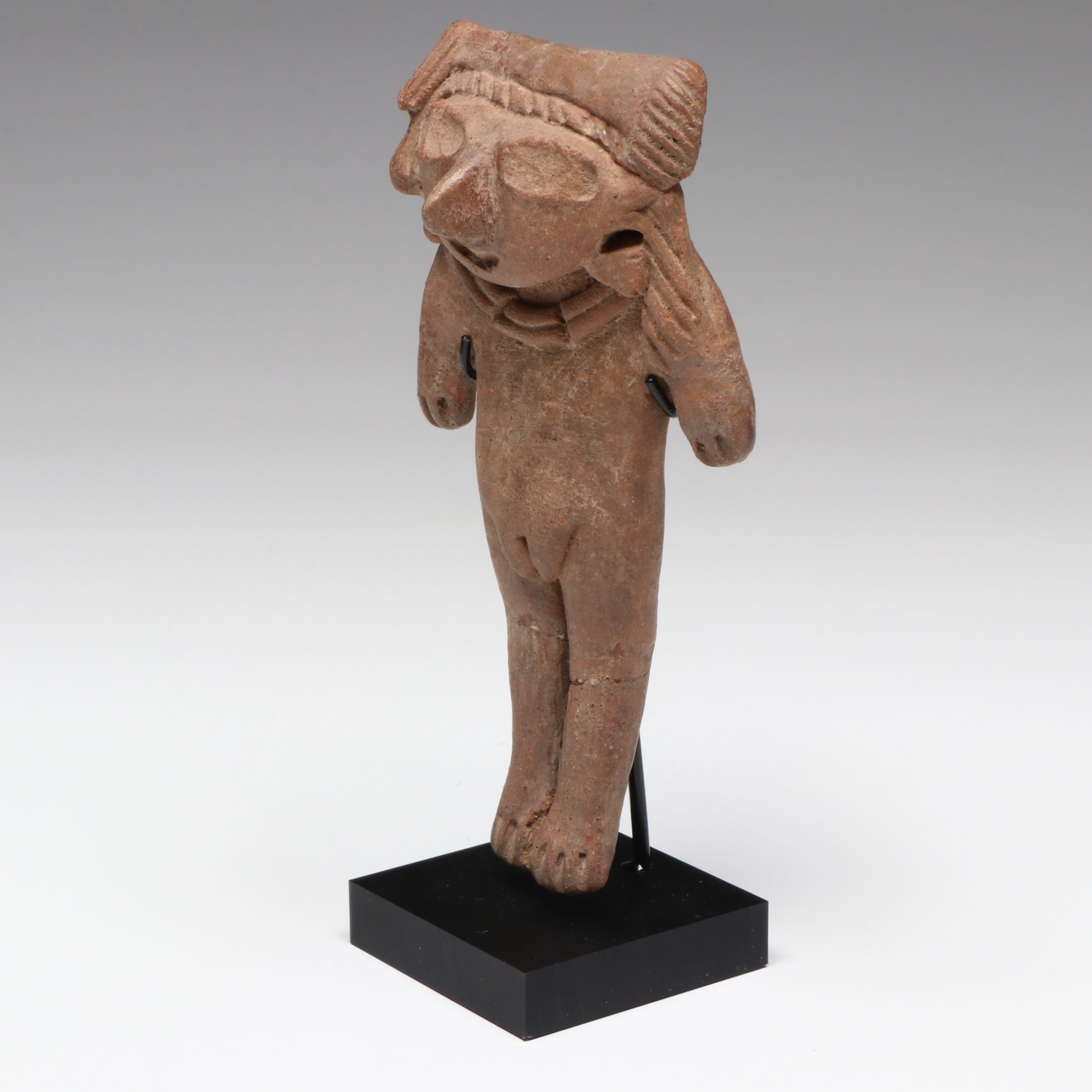 Pre-Columbian Michoacan Pottery Pretty Lady Figure, Circa 550–100 BCE