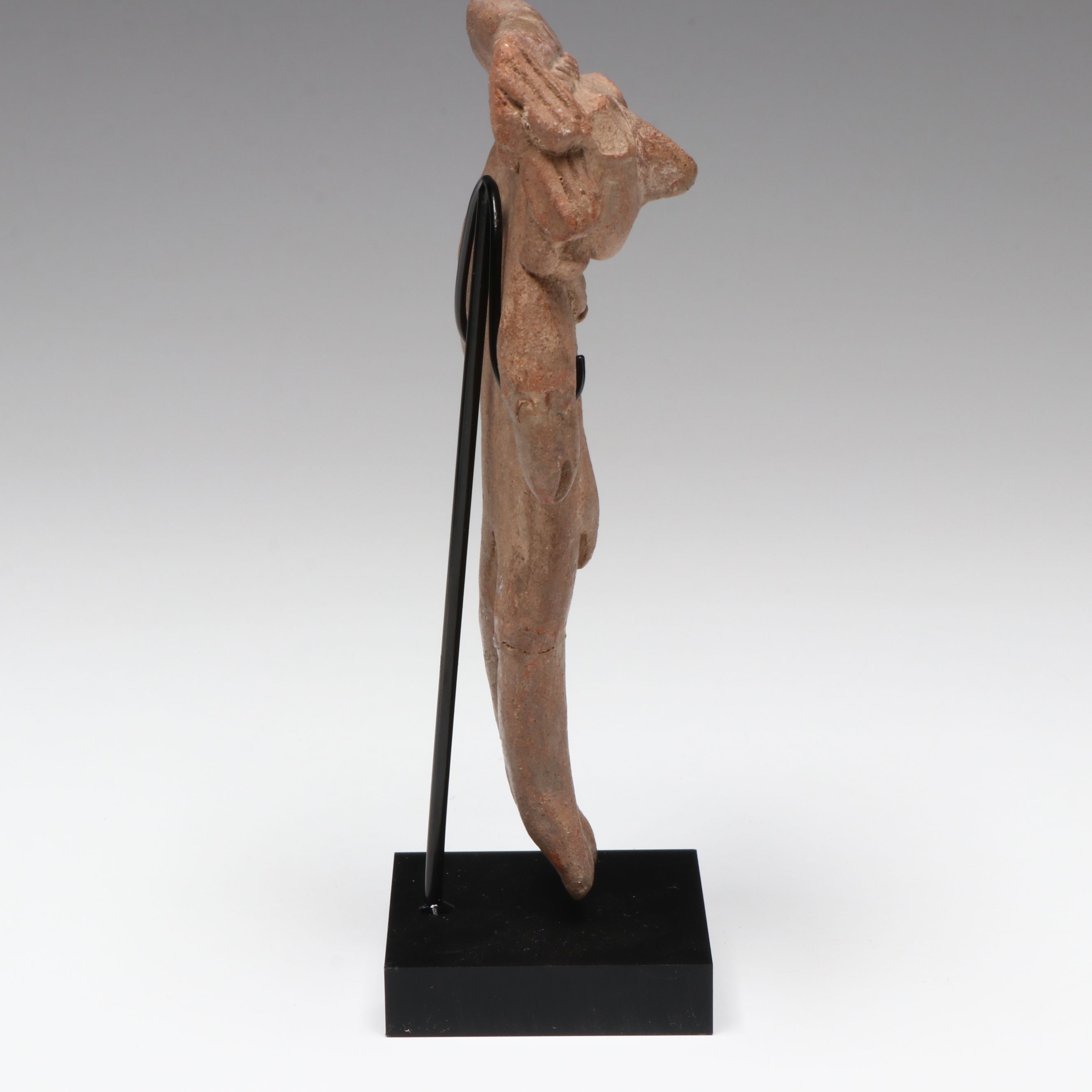 Pre-Columbian Michoacan Pottery Pretty Lady Figure, Circa 550–100 BCE
