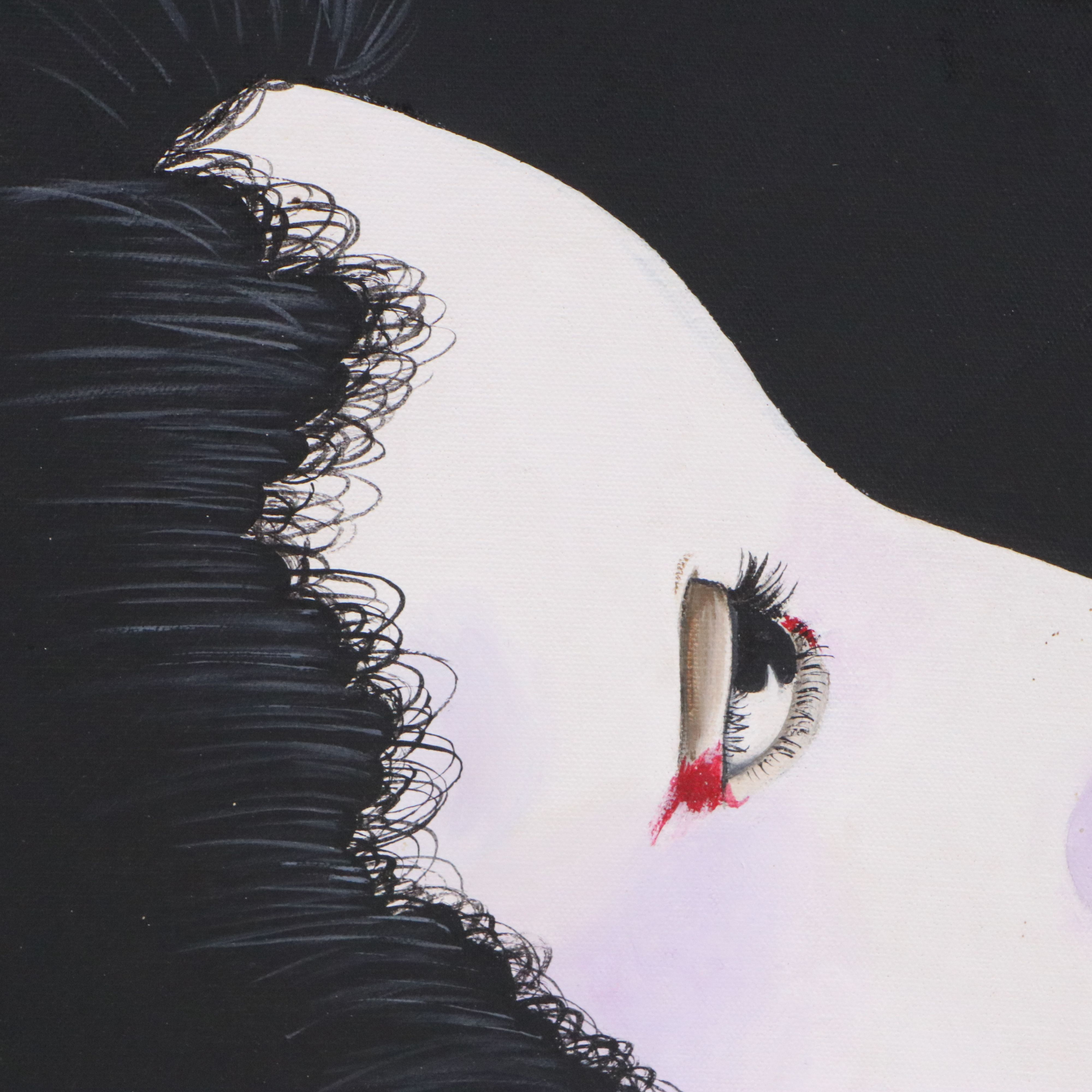 Japanese Portrait Oil Painting, 21st Century