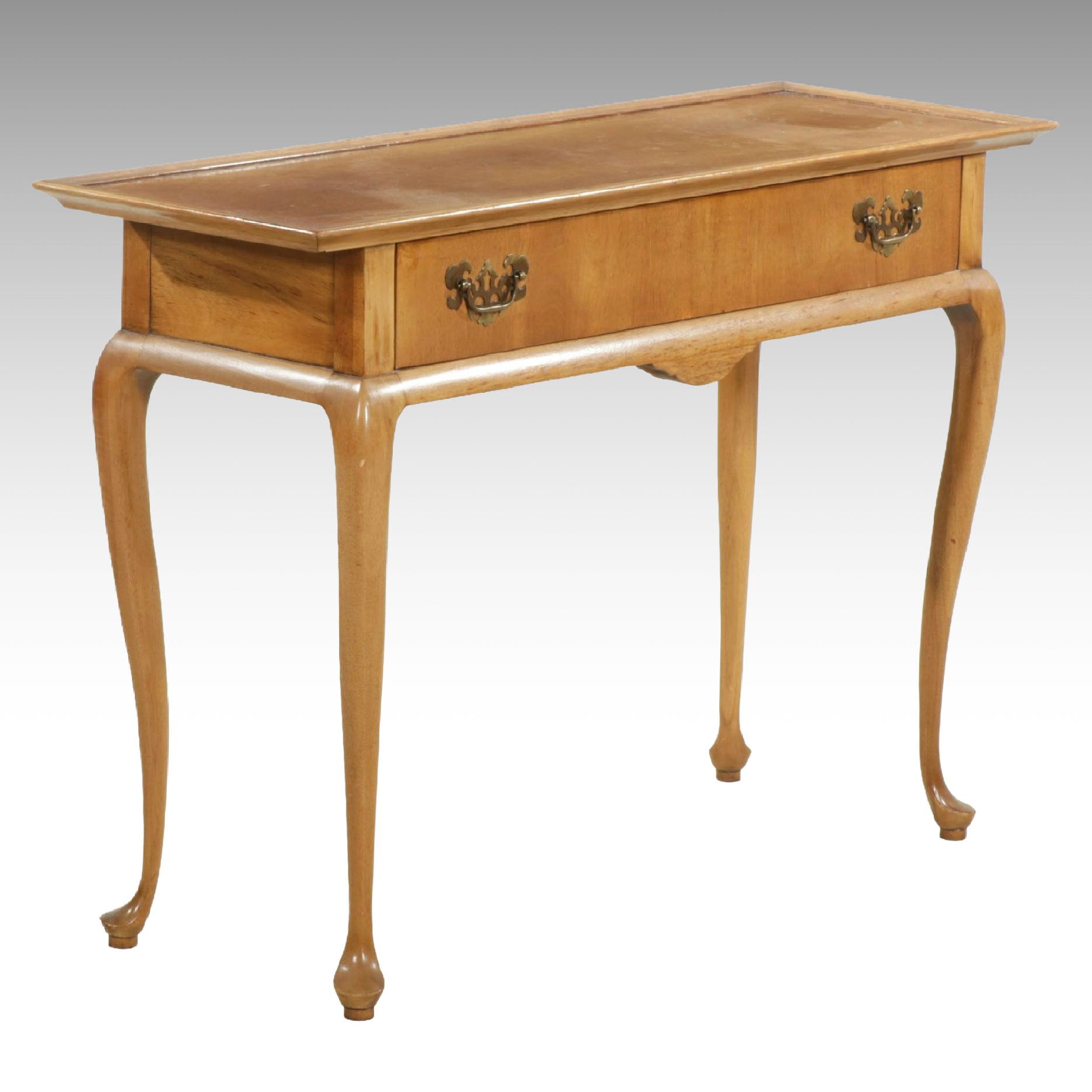 Fine Arts Furniture Queen Anne Style Mahogany Hall Table, Mid-20th Century