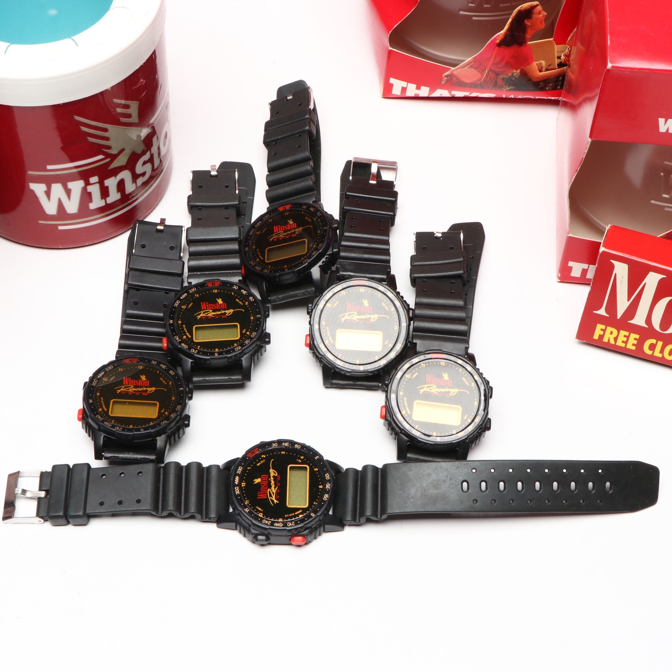 Winston Mugs, Plaque, Alarm Clock and More Vintage Advertising Memorabilia