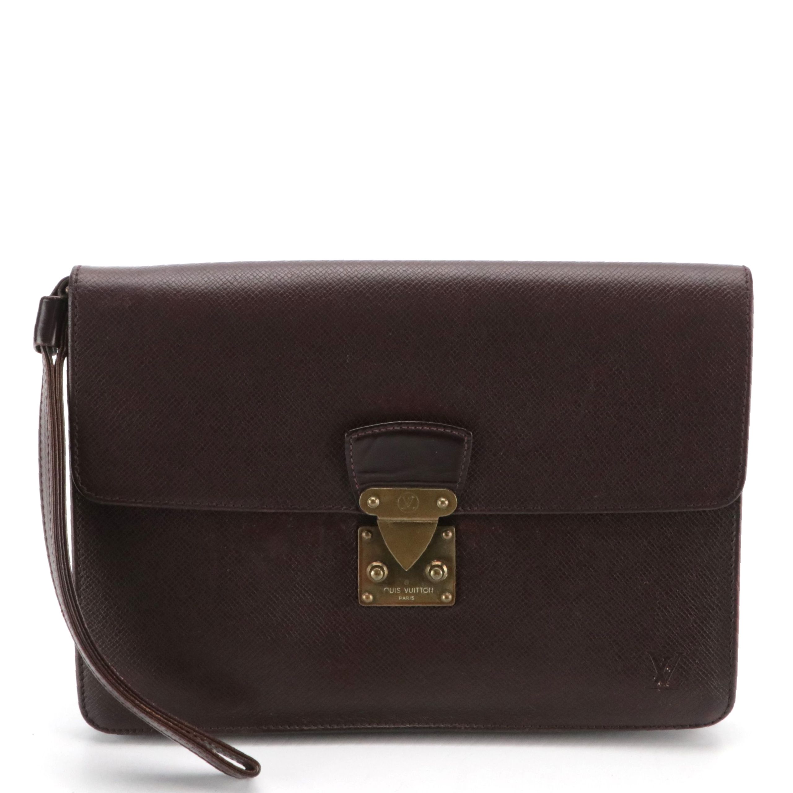 Louis Vuitton Pochette Kourad Wristlet in Taïga Leather