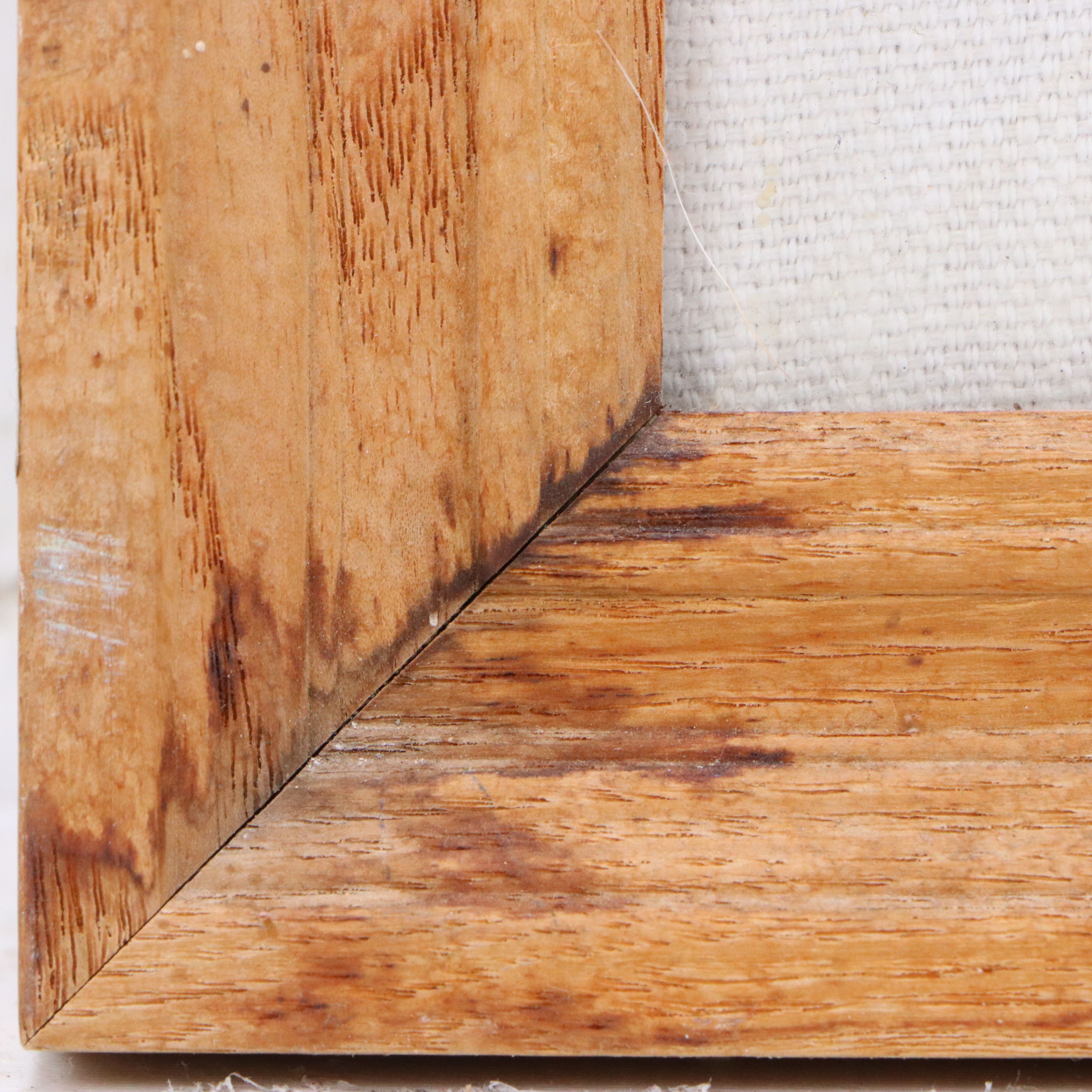 Embroidered Wall Art with Snowy Christmas Village Scene, Mid to Late 20th C.