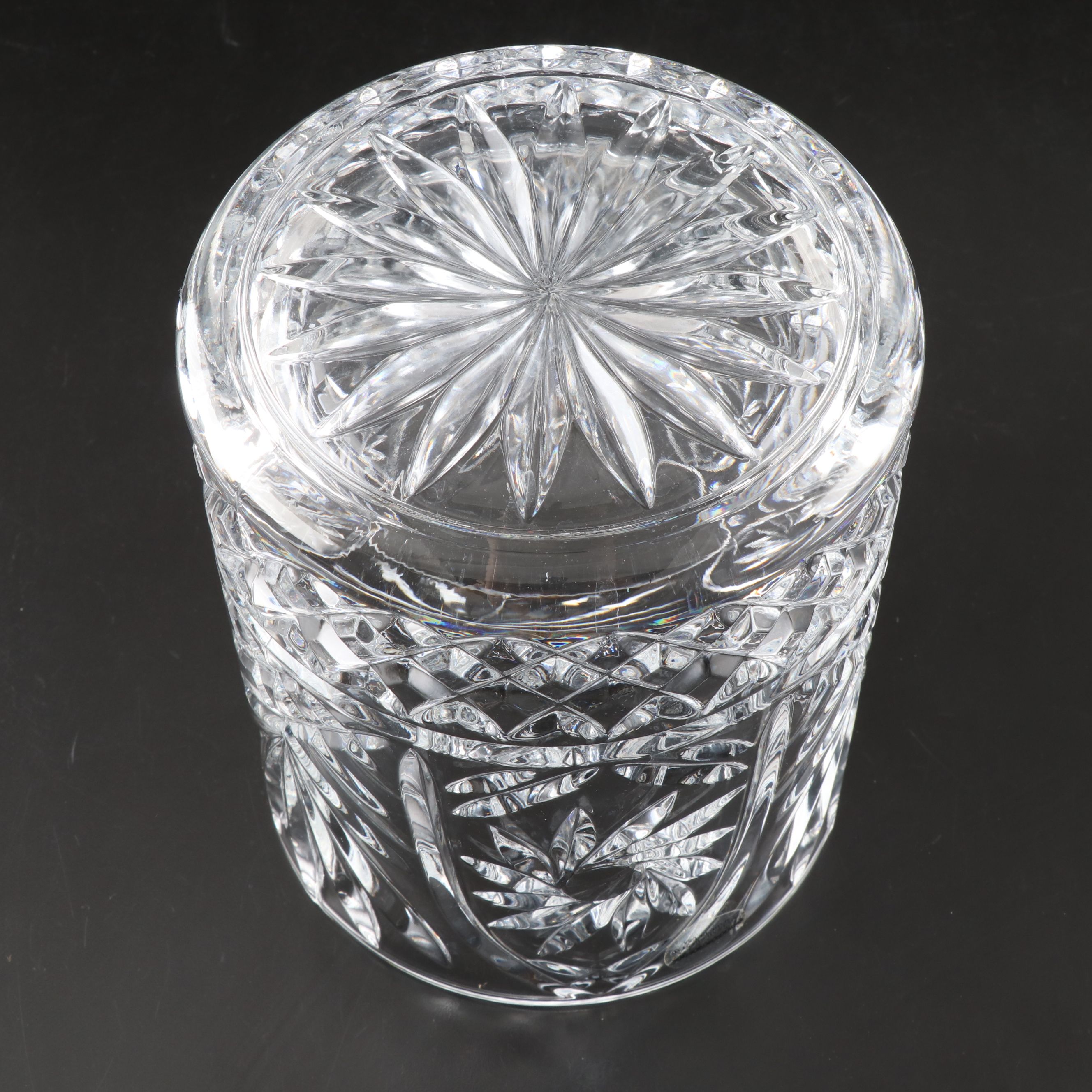 Imperial Pinwheel Cut Crystal Champagne Bucket with Other Crystal Table Décor