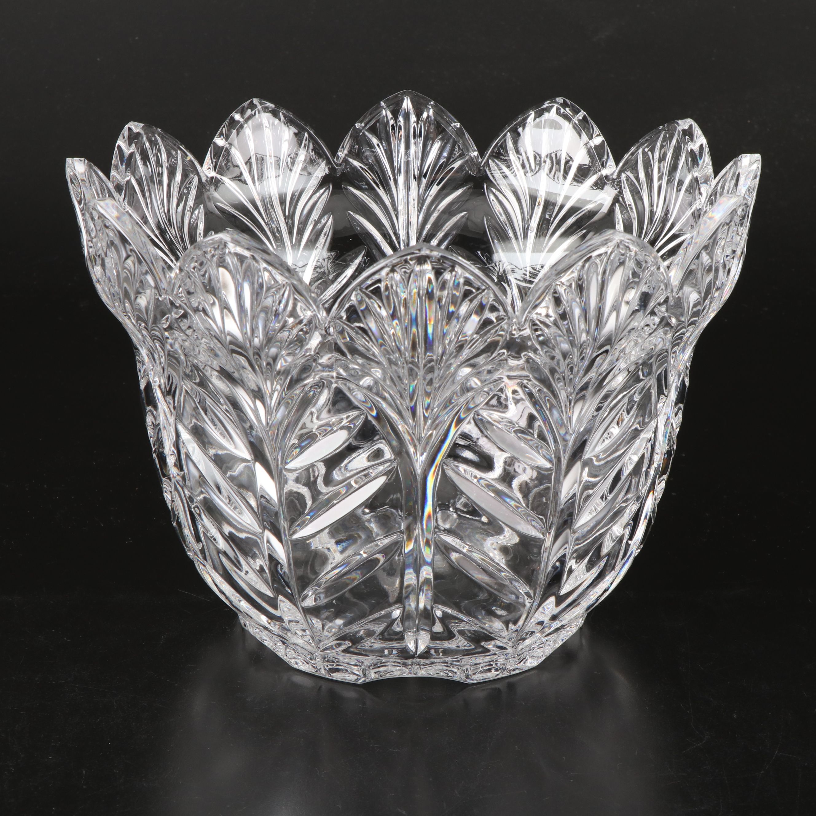 Imperial Pinwheel Cut Crystal Champagne Bucket with Other Crystal Table Décor