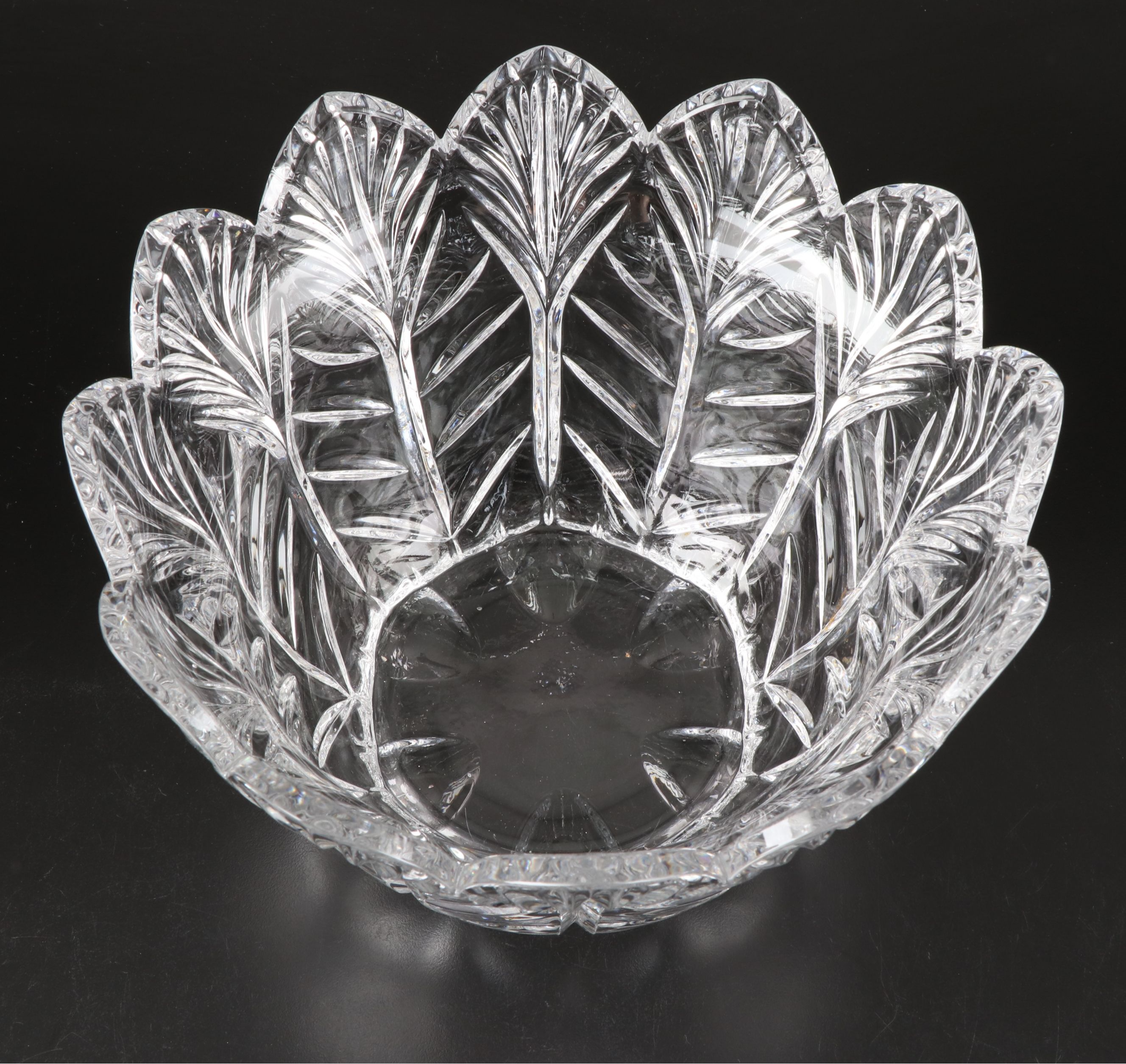 Imperial Pinwheel Cut Crystal Champagne Bucket with Other Crystal Table Décor