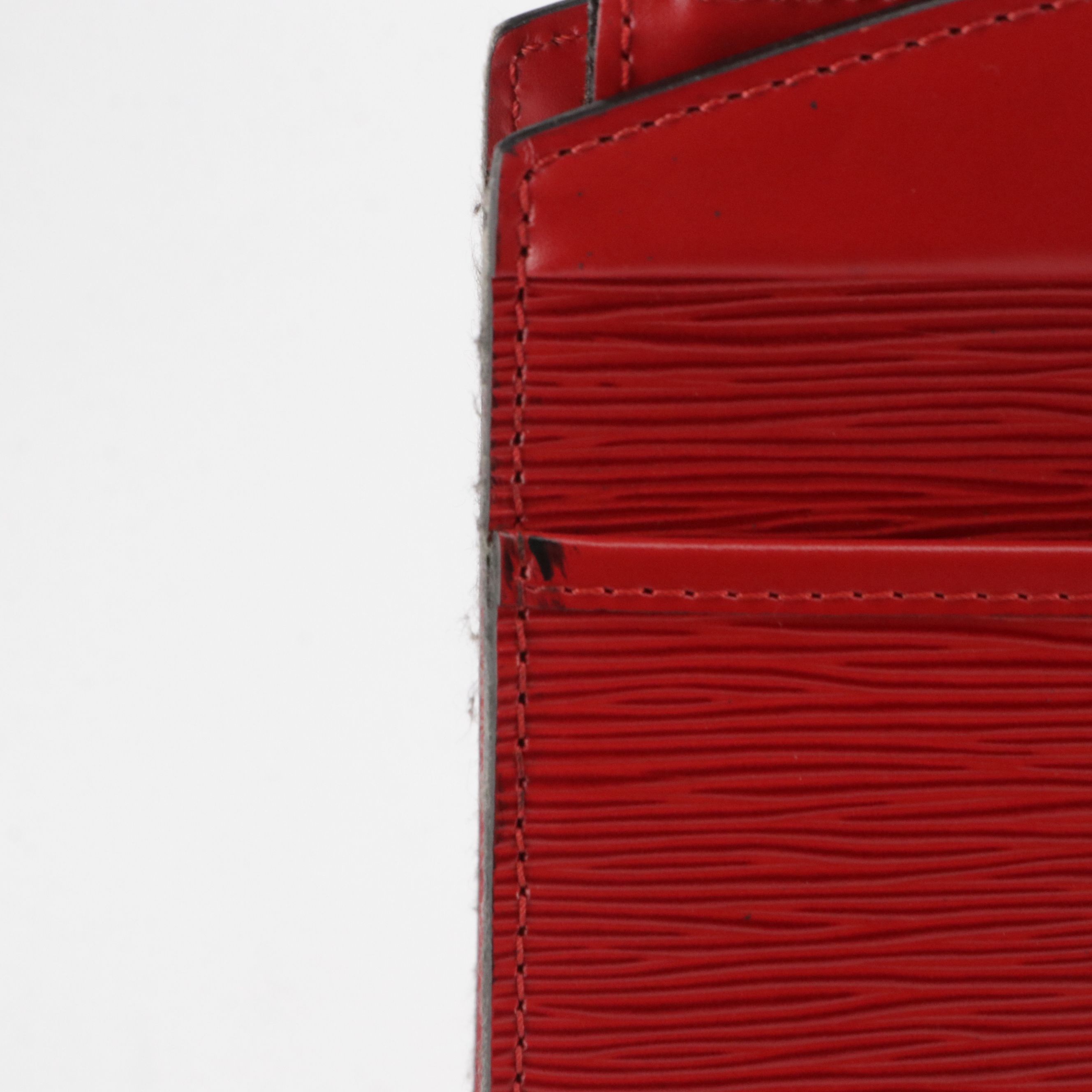 Louis Vuitton Riviera Handbag in Red Epi and Smooth Leather