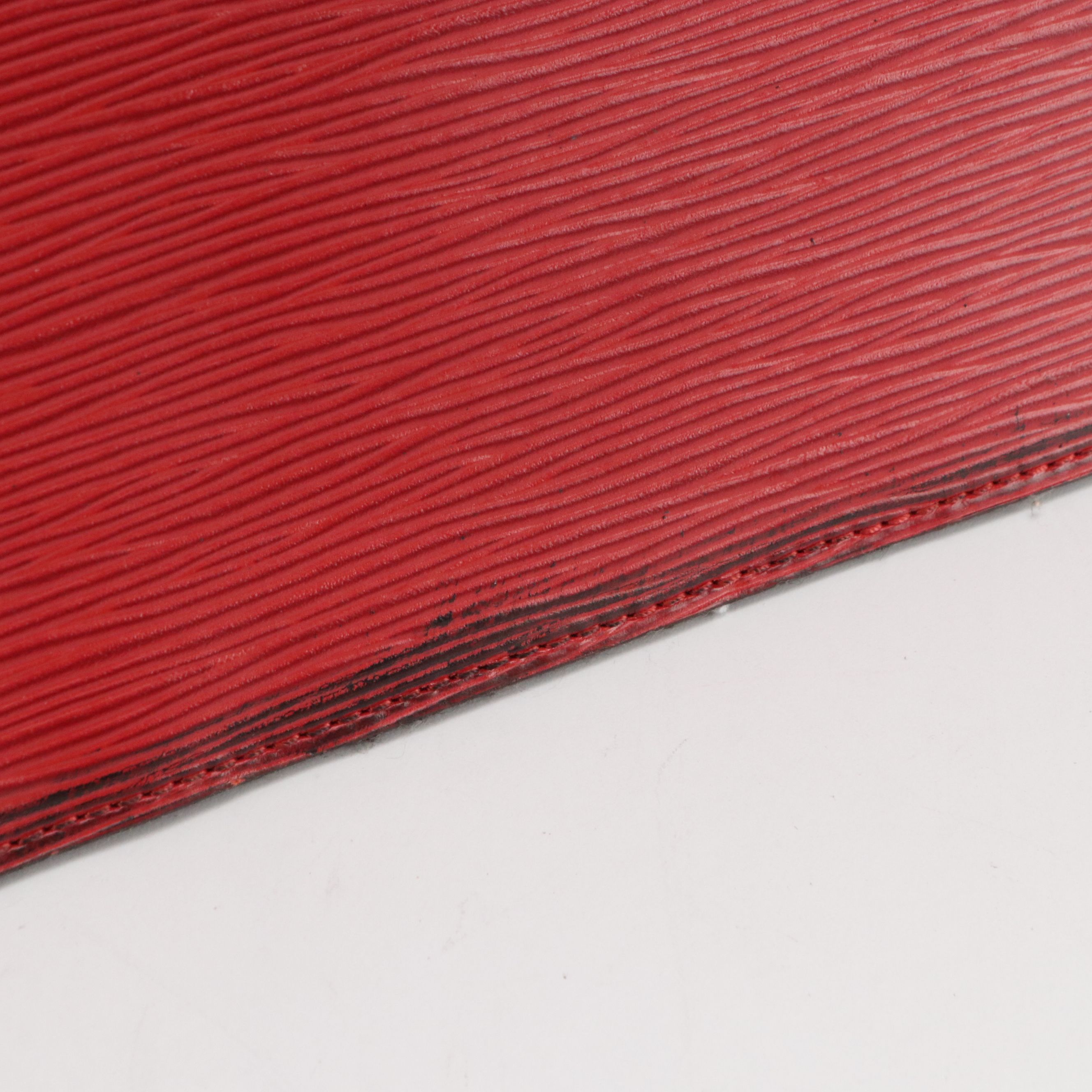 Louis Vuitton Riviera Handbag in Red Epi and Smooth Leather