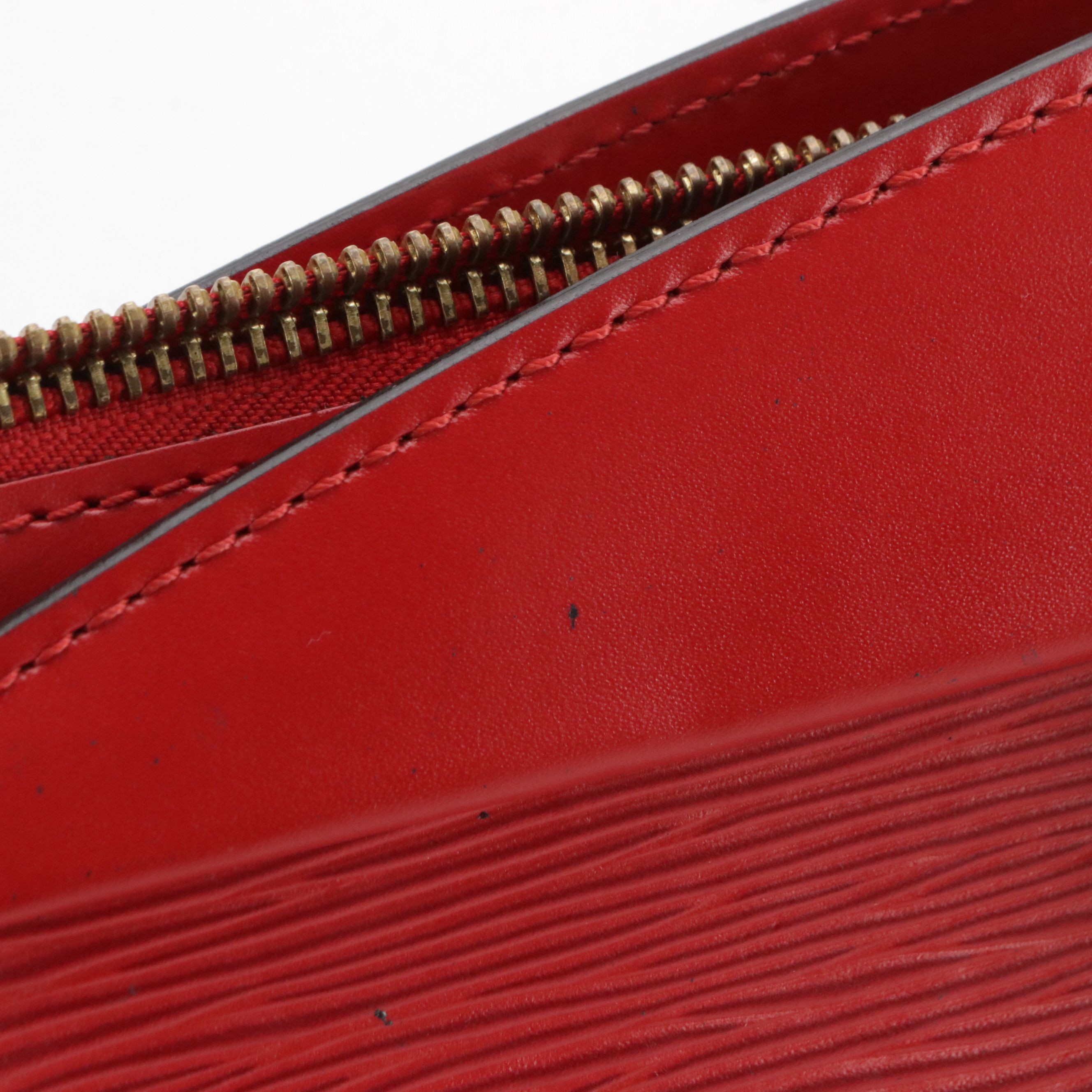 Louis Vuitton Riviera Handbag in Red Epi and Smooth Leather