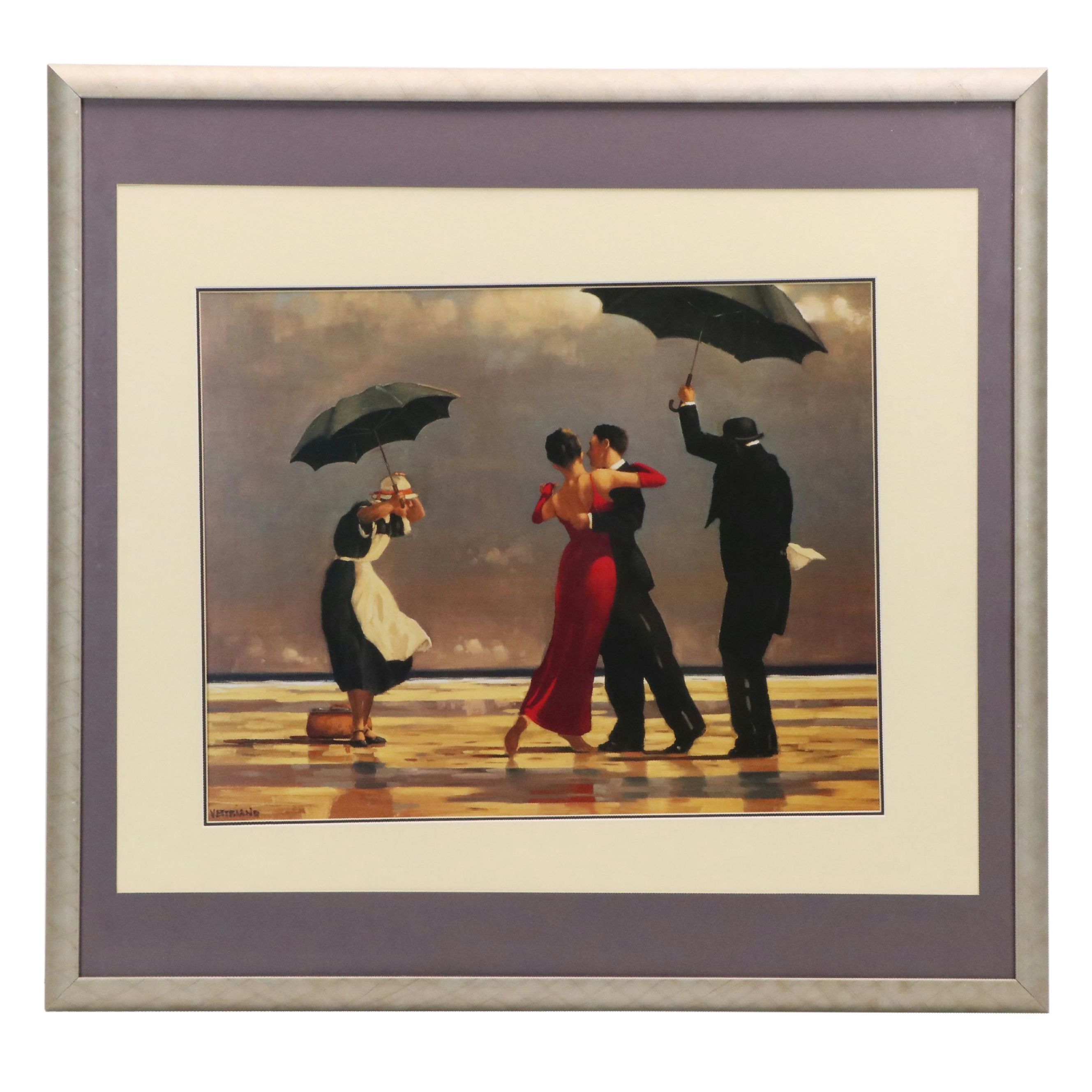 Offset Lithograph After Jack Vettriano "The Singing Butler"
