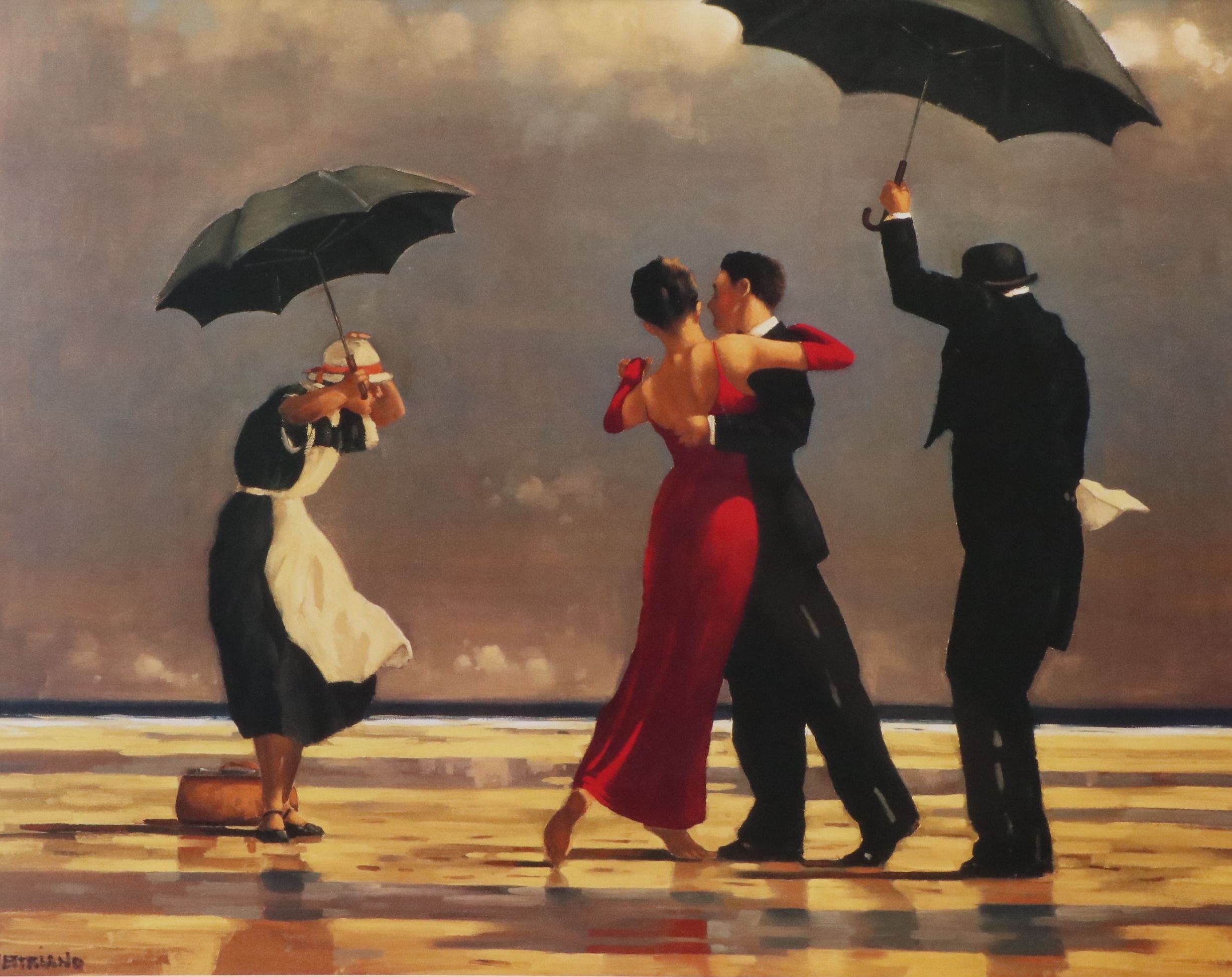 Offset Lithograph After Jack Vettriano "The Singing Butler"
