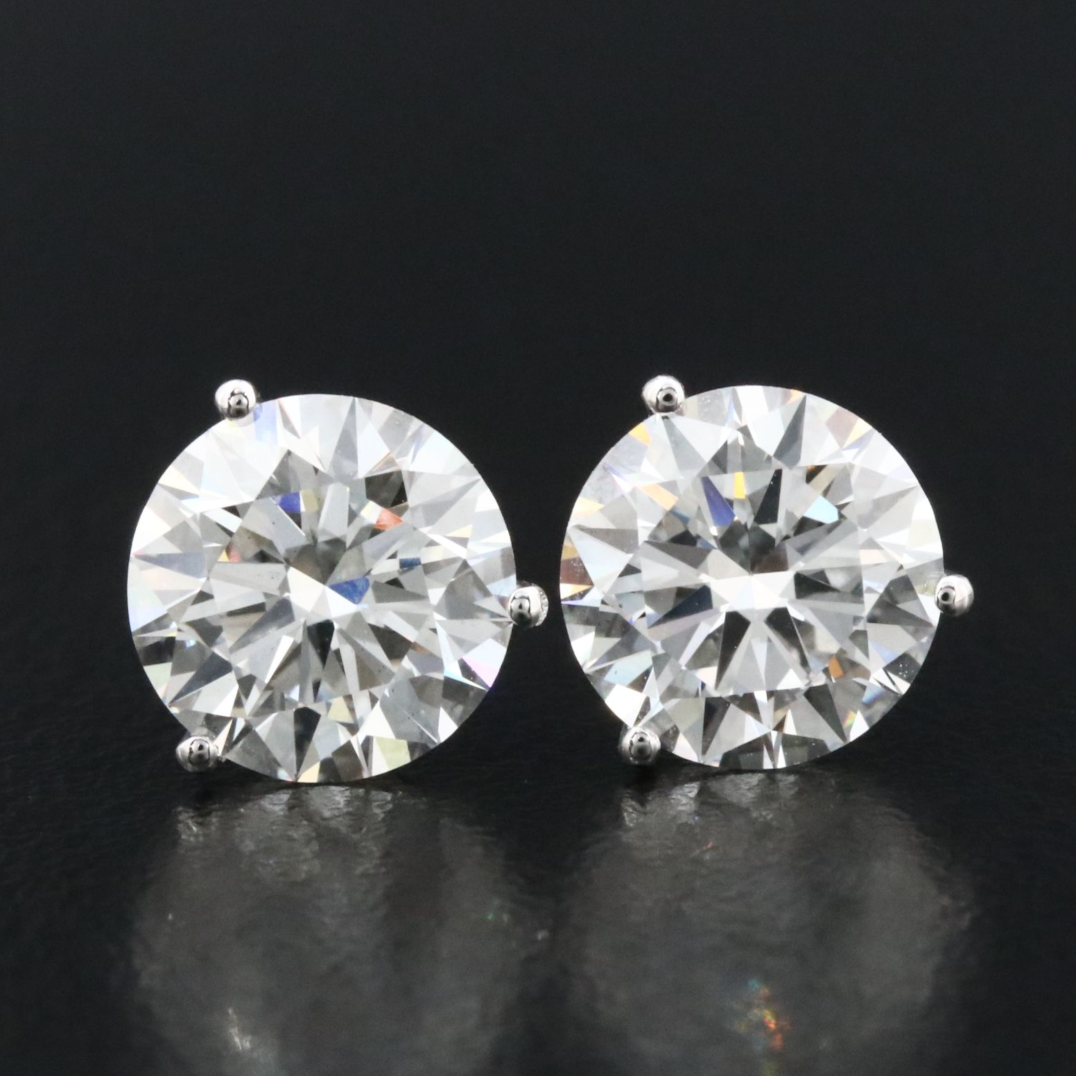 14K 4.00 CTW Lab Grown Diamond Stud  Earrings