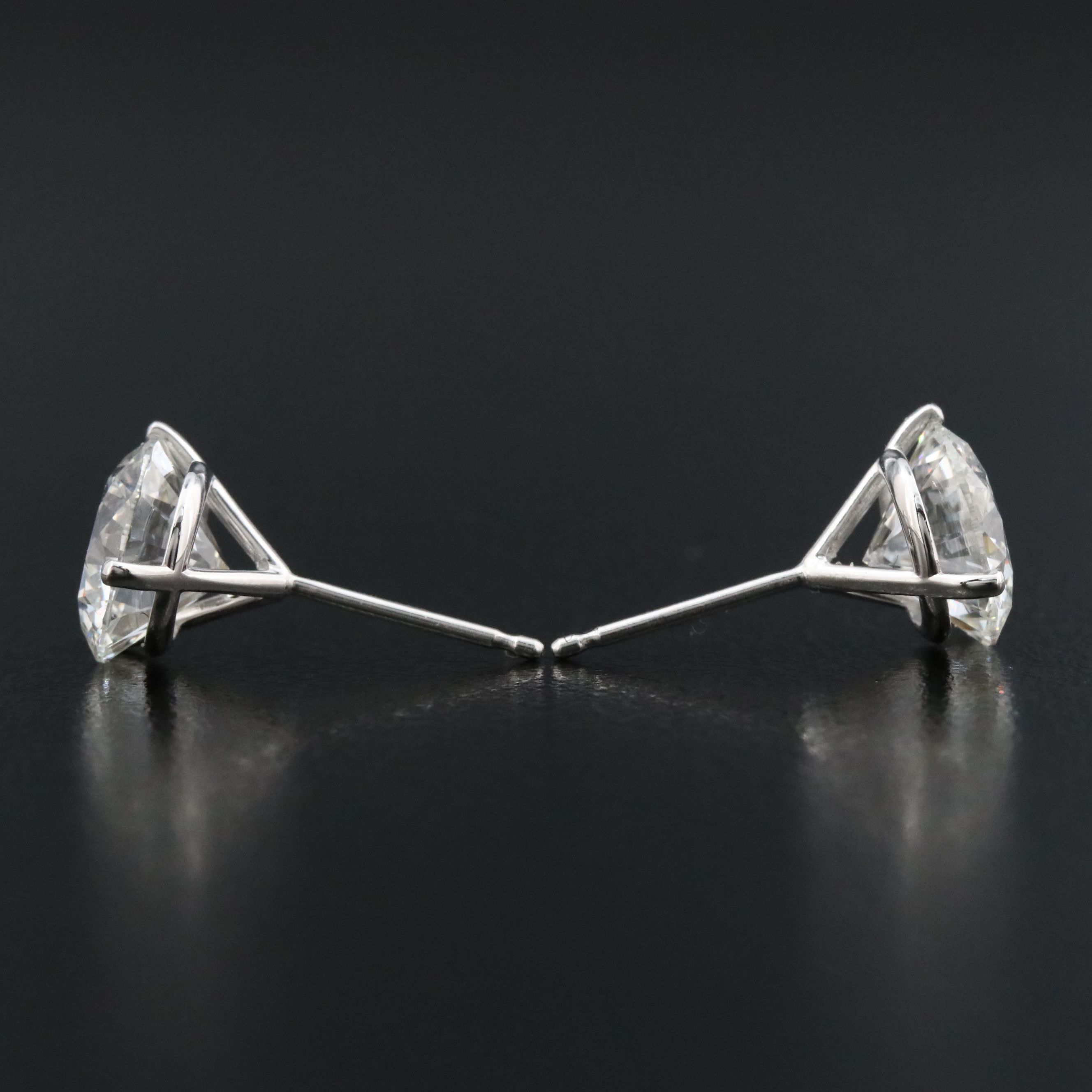 14K 4.00 CTW Lab Grown Diamond Stud  Earrings