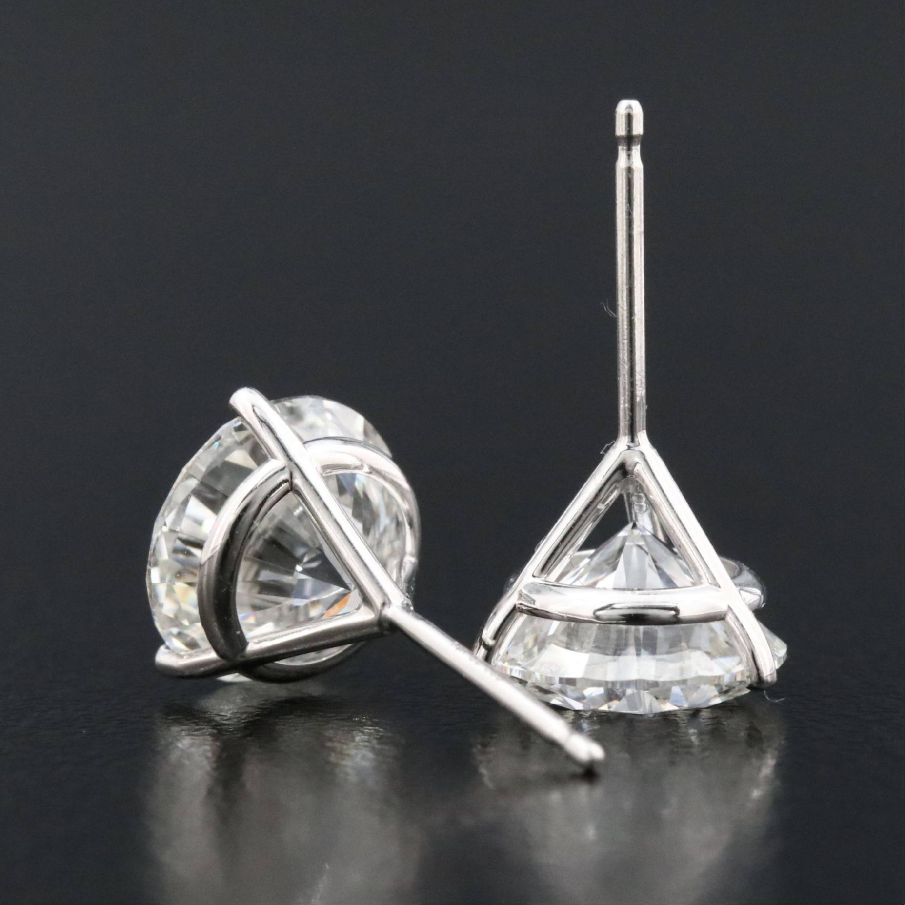 14K 4.00 CTW Lab Grown Diamond Stud  Earrings