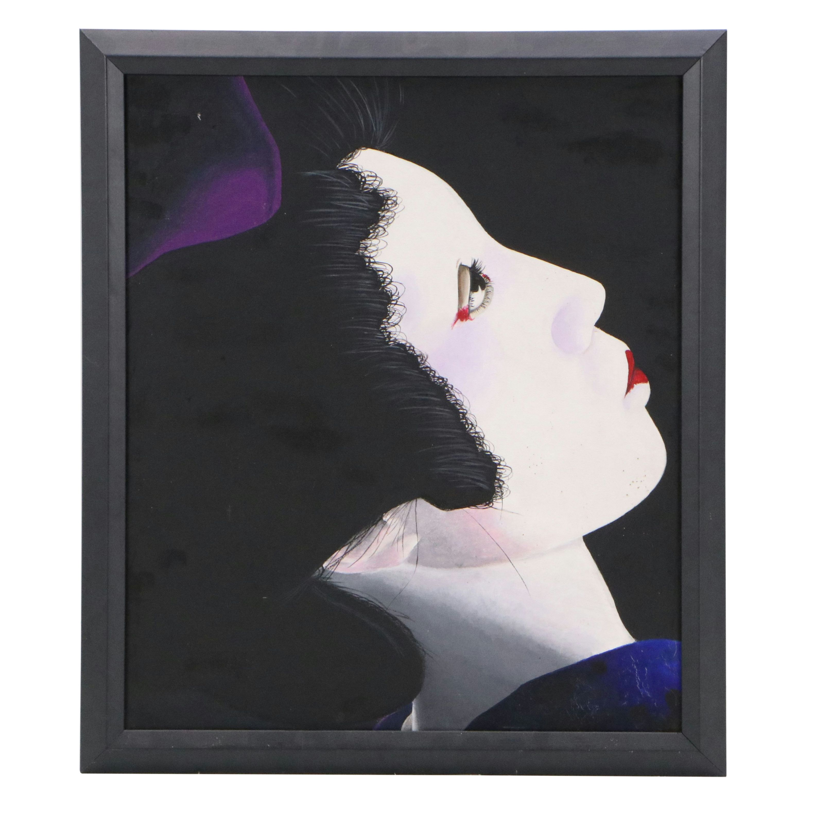 Japanese Portrait Oil Painting, 21st Century