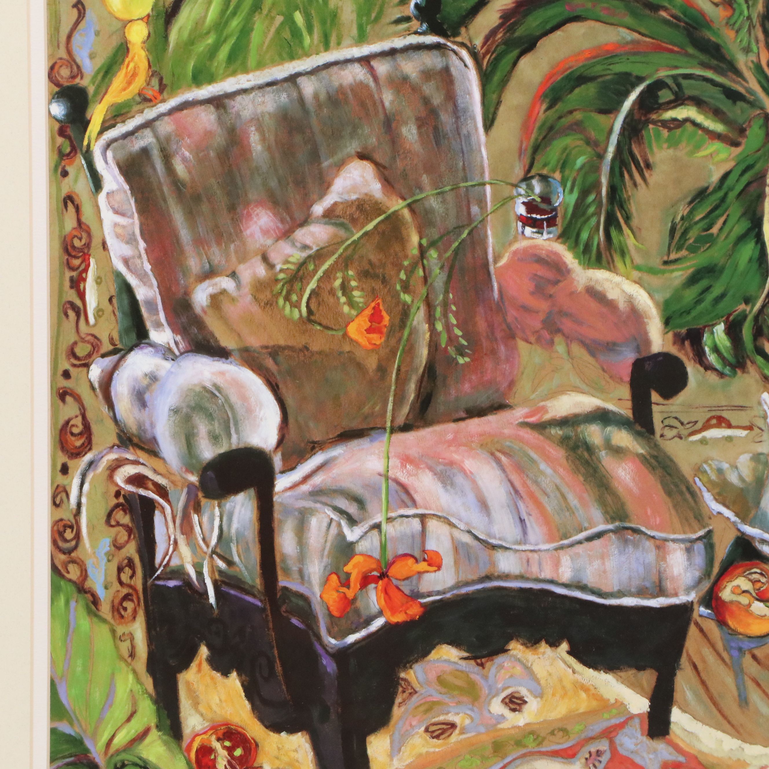 Offset Lithograph After Lynn Hays "Coffee Canary de Santiago"