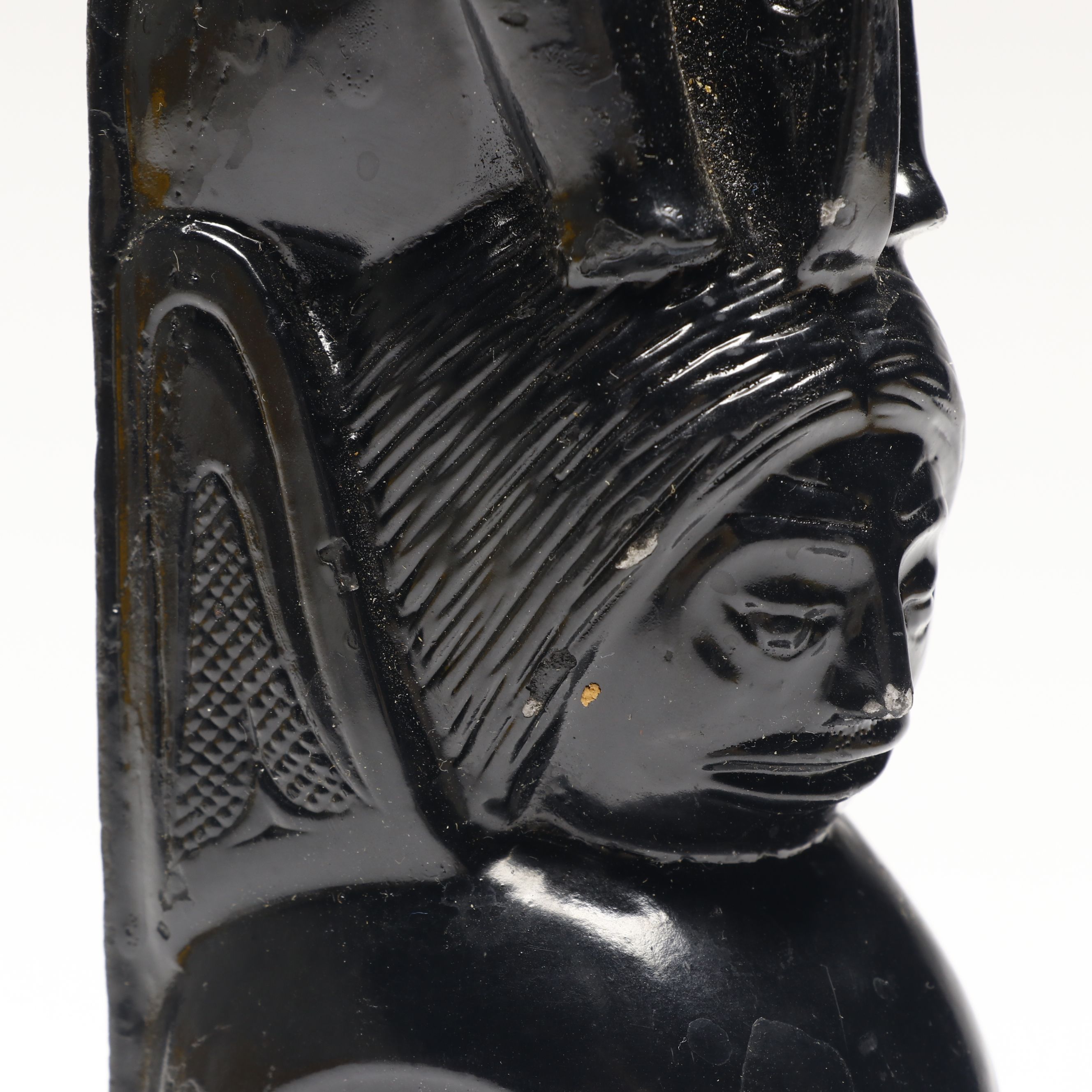Haida Carved Argillite Totem Pole Figurine, 20th Century