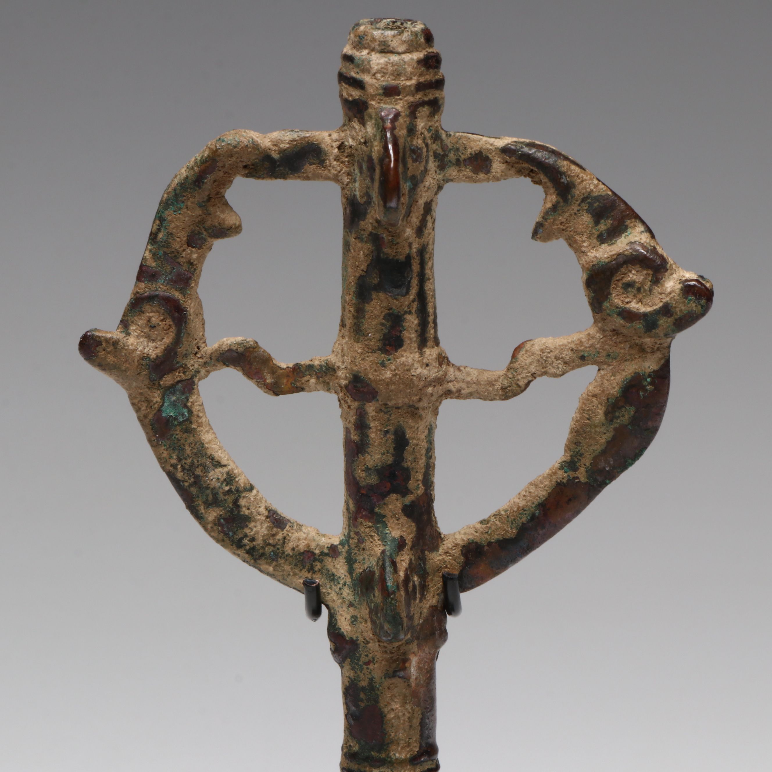 Ancient Luristan Bronze Heraldic "Master of the Animals" Finial