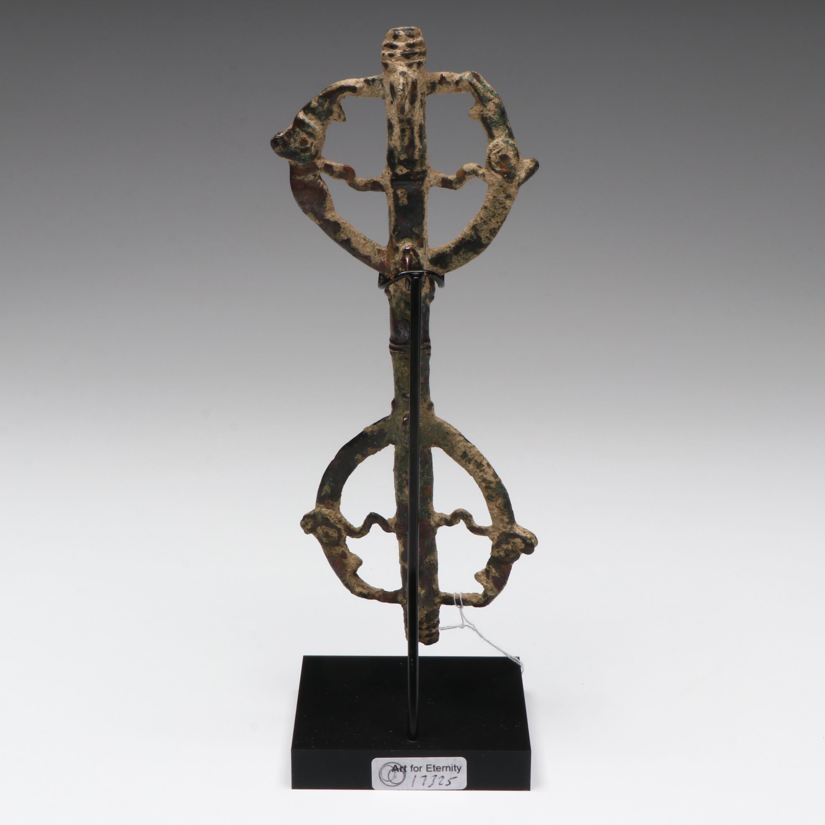 Ancient Luristan Bronze Heraldic "Master of the Animals" Finial