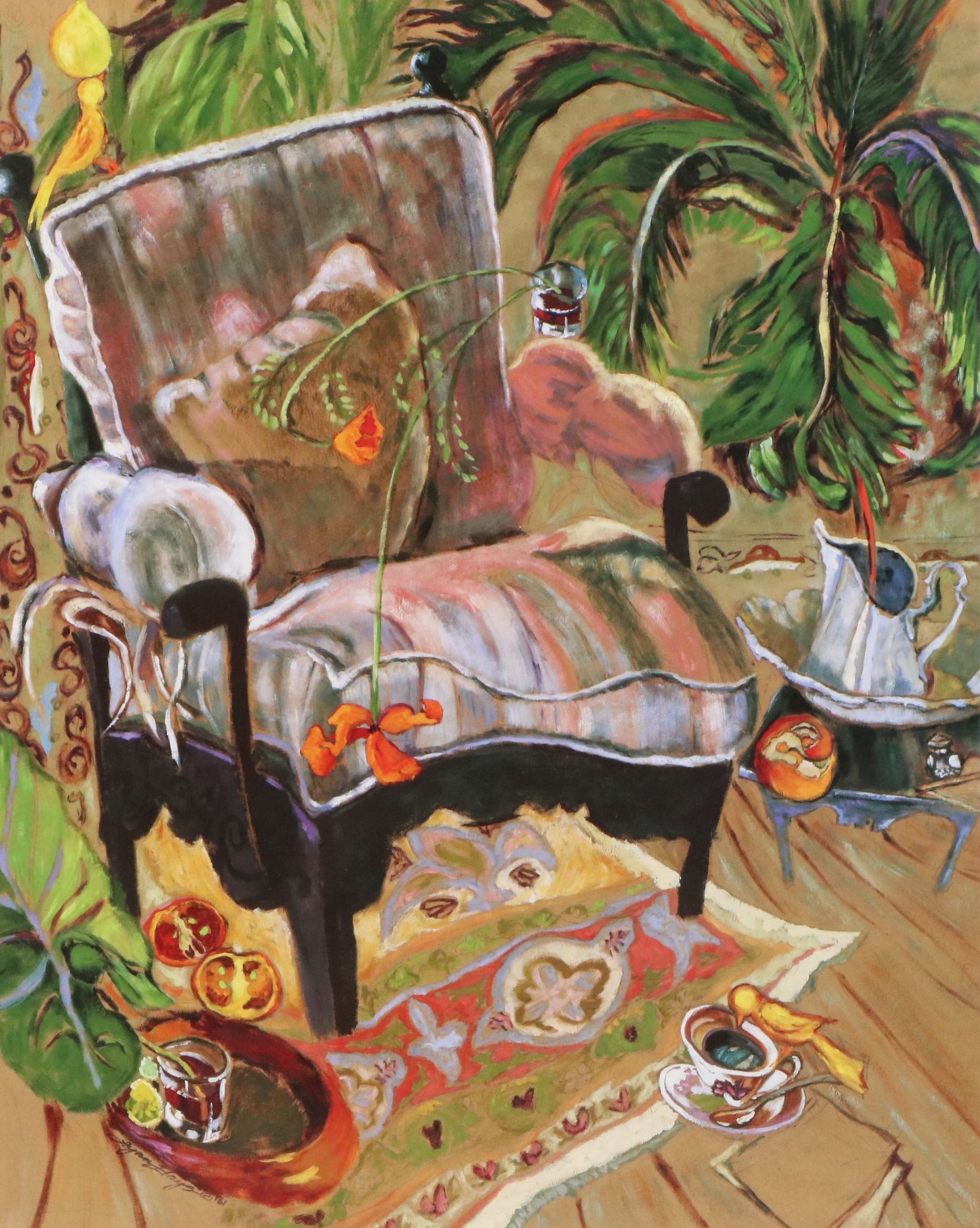 Offset Lithograph After Lynn Hays "Coffee Canary de Santiago"