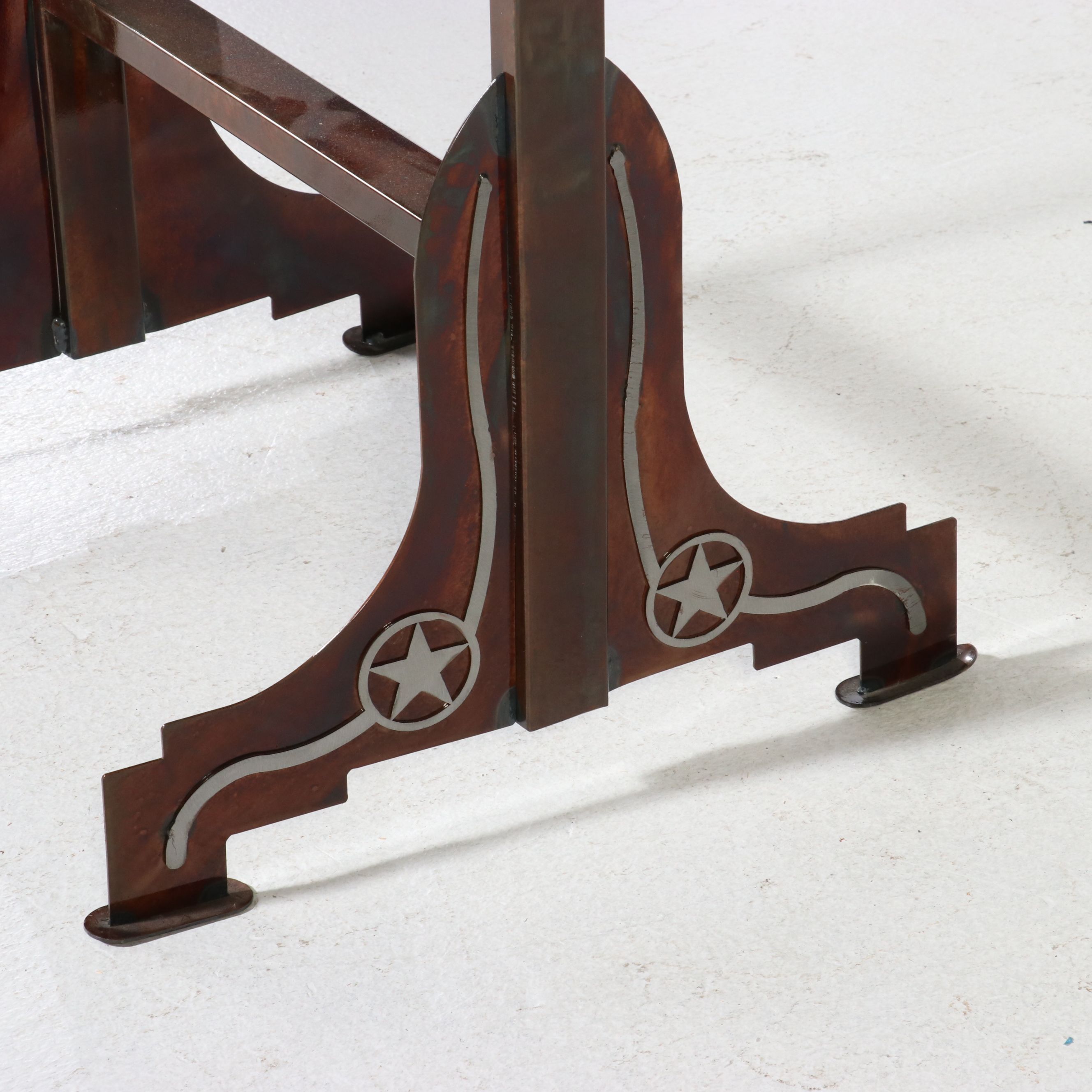 Contemporary Western-Style Welded Steel Saddle Rack