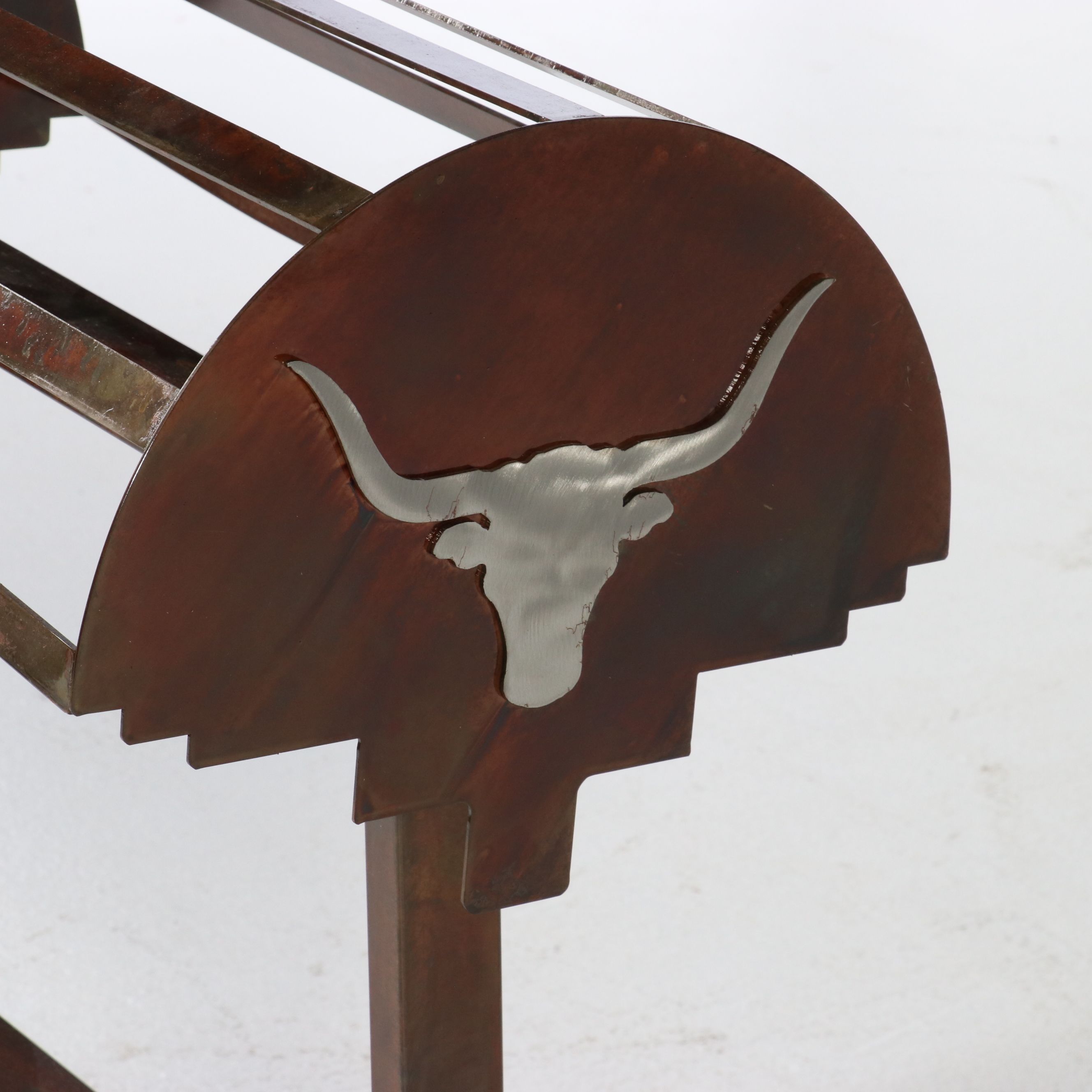 Contemporary Western-Style Welded Steel Saddle Rack