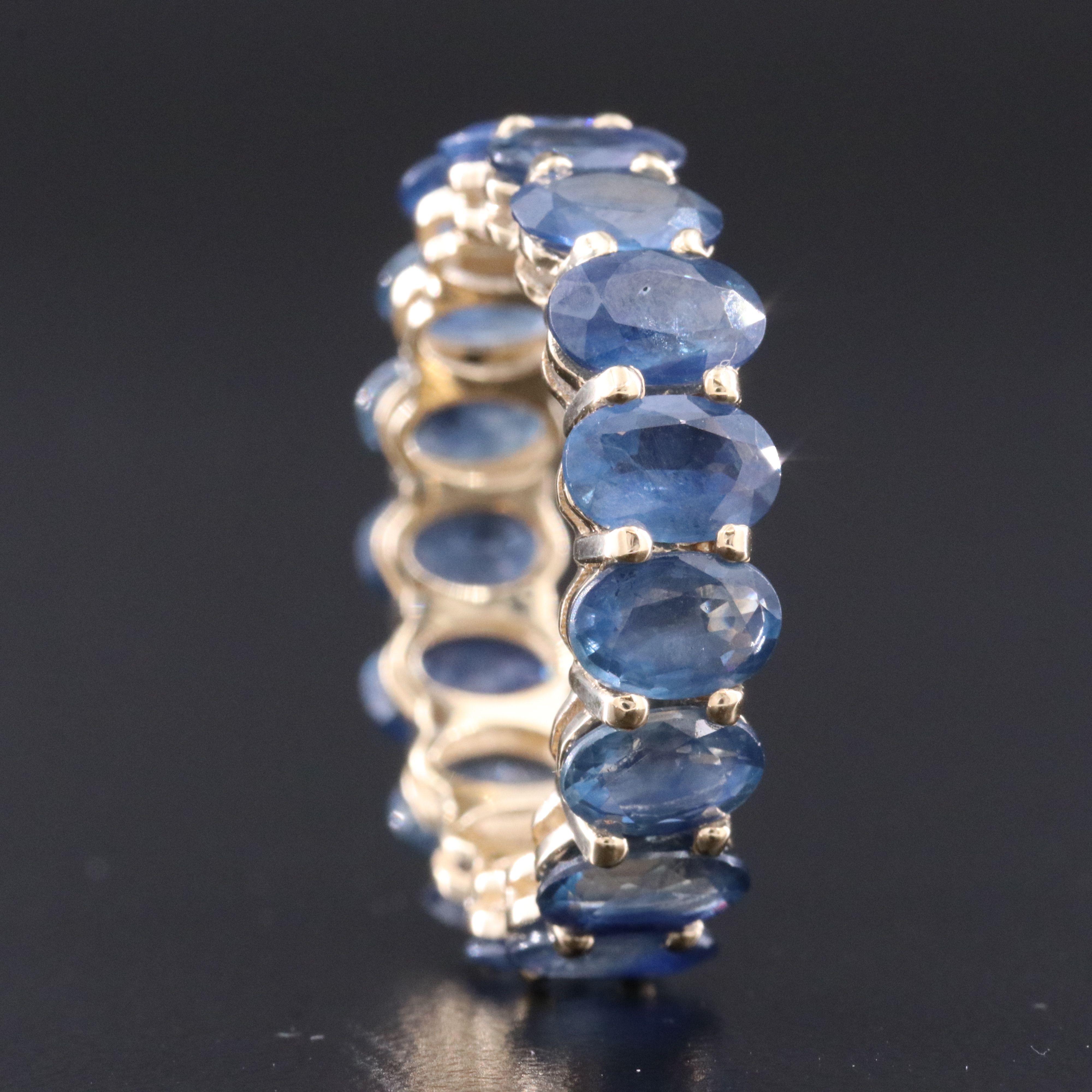 14K 8.09 CTW Sapphire Eternity Band with IGI Jewelry Report