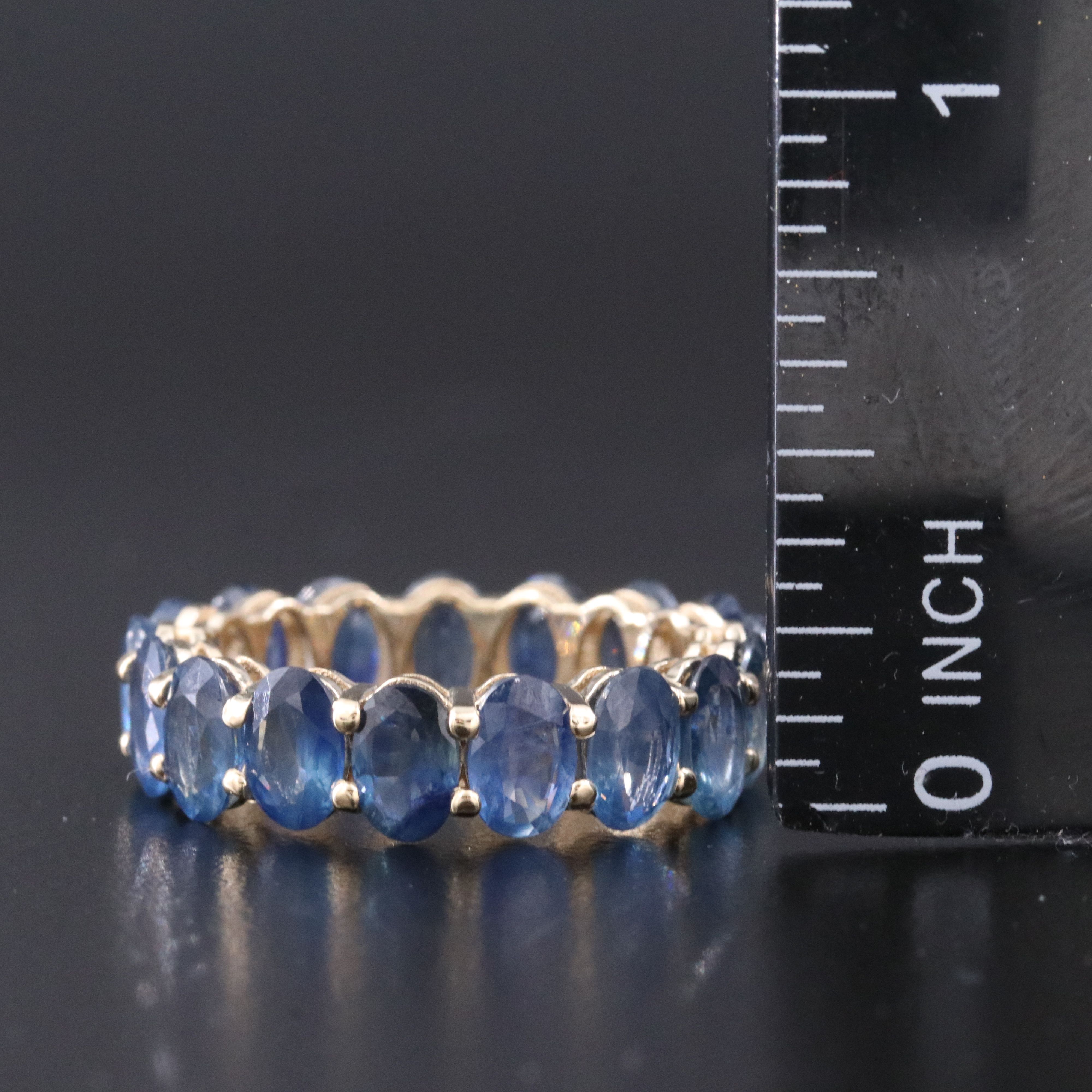 14K 8.09 CTW Sapphire Eternity Band with IGI Jewelry Report