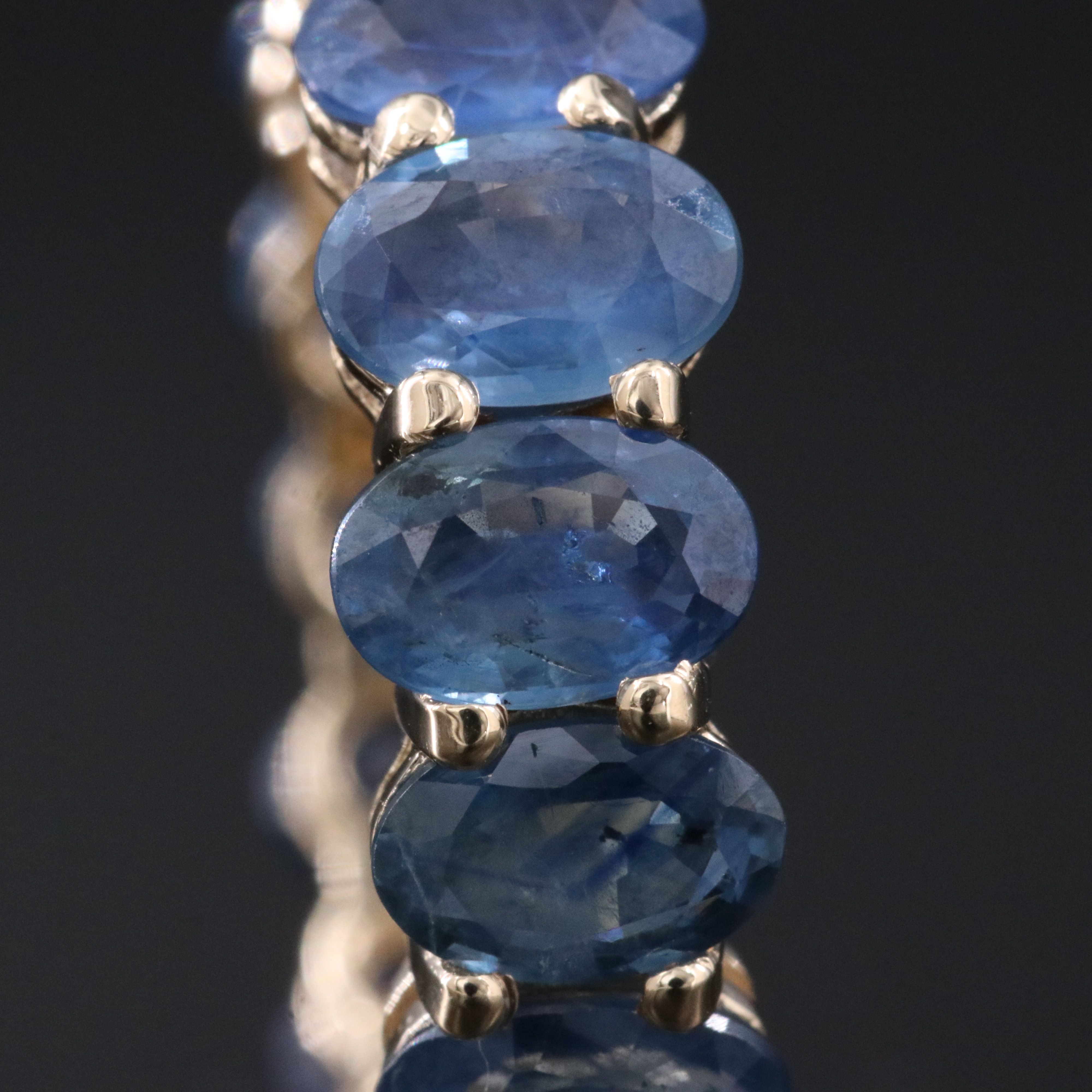 14K 8.09 CTW Sapphire Eternity Band with IGI Jewelry Report