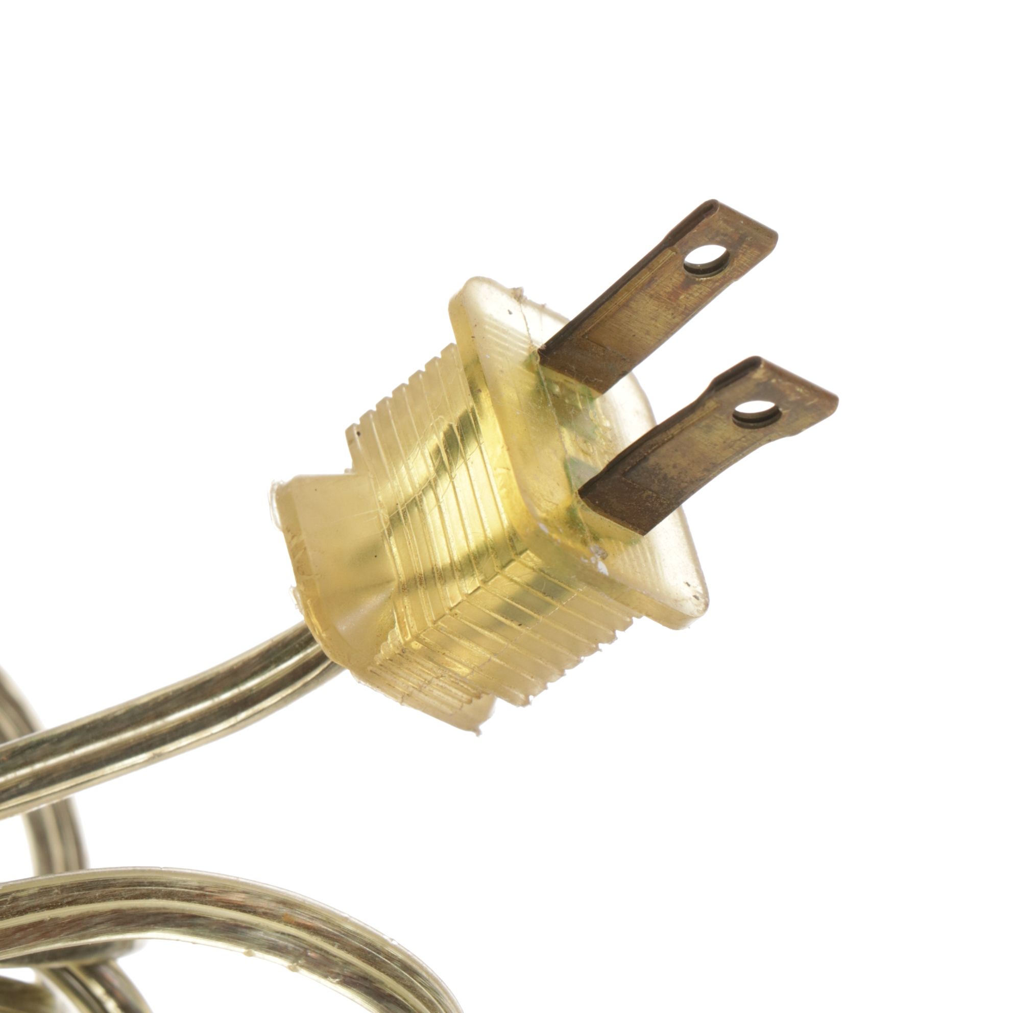 Brass Two-Arm Bouillotte Table Lamp, Mid-20th Century