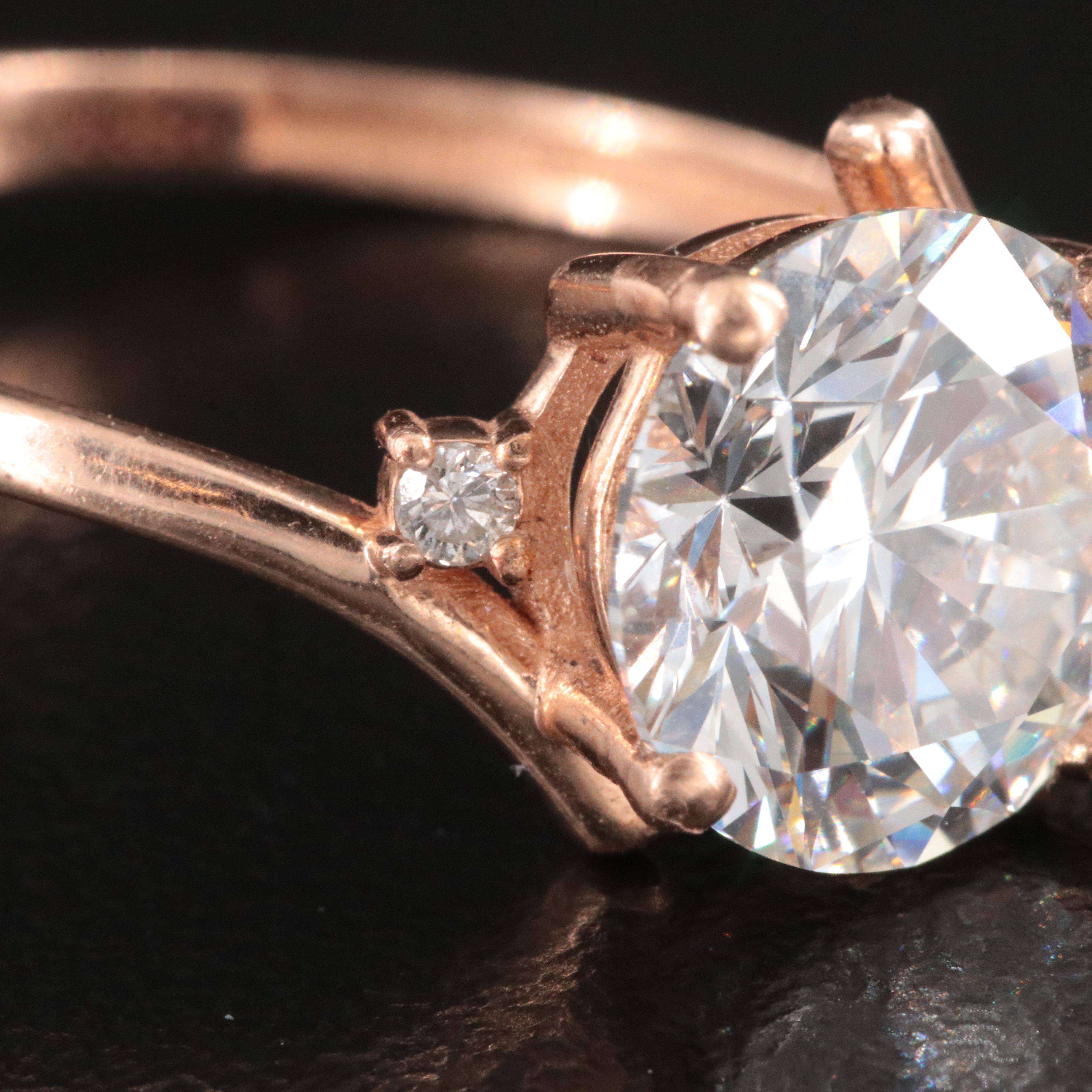 14K Rose Gold 2.68 CTW Lab Grown Diamond Ring