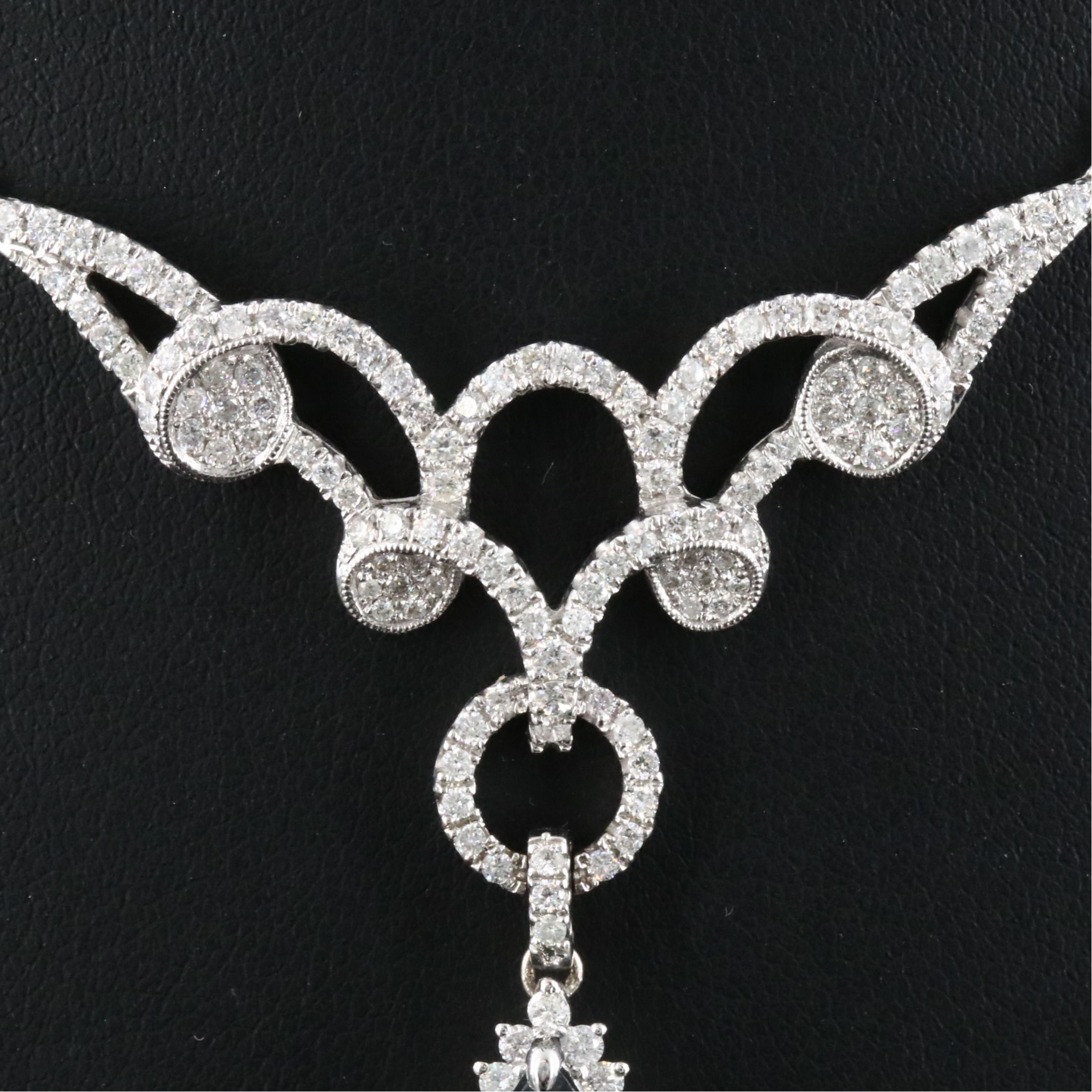 14K 20.48 CT Green Tourmaline and 1.60 CTW Diamond Lavalier Necklace