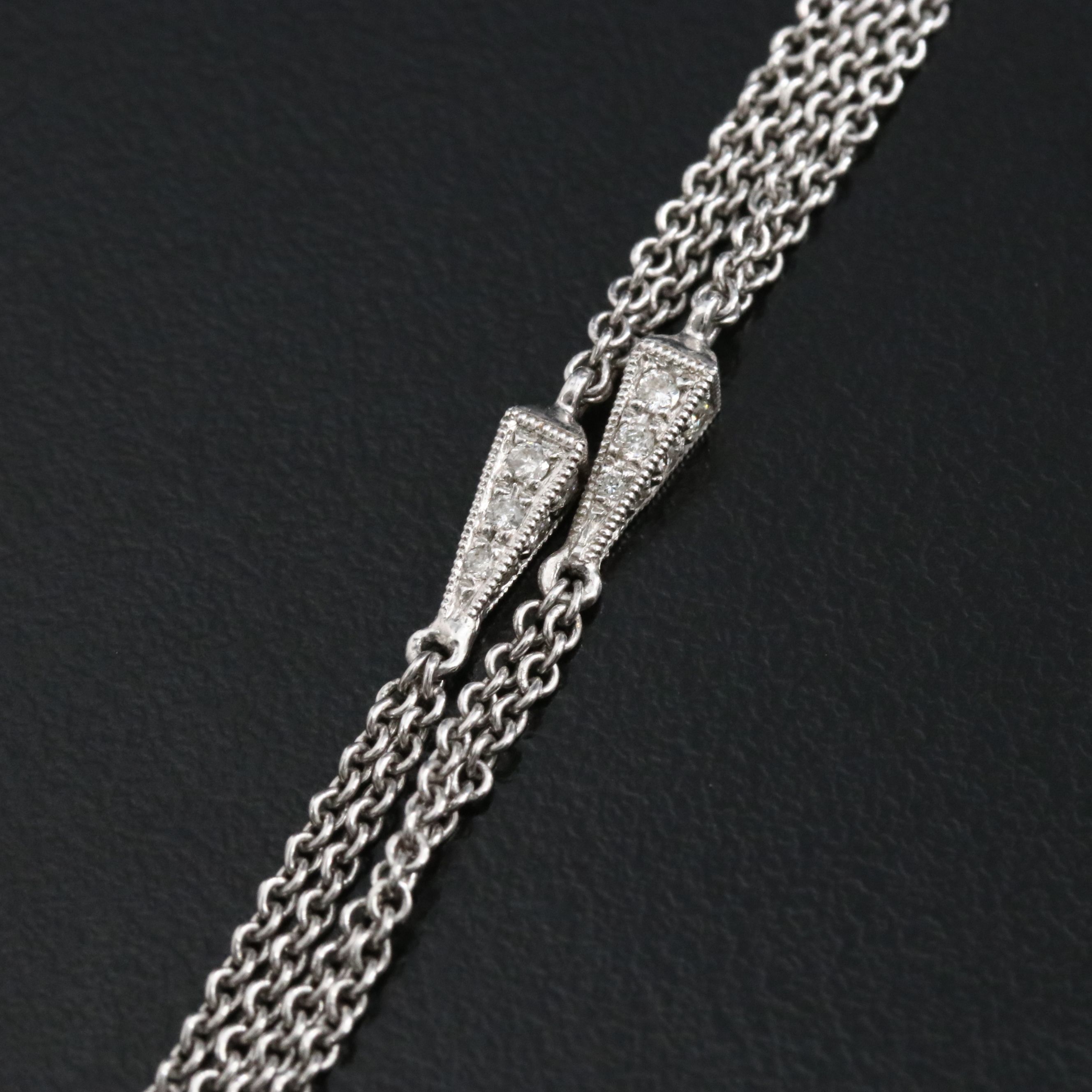 14K 20.48 CT Green Tourmaline and 1.60 CTW Diamond Lavalier Necklace