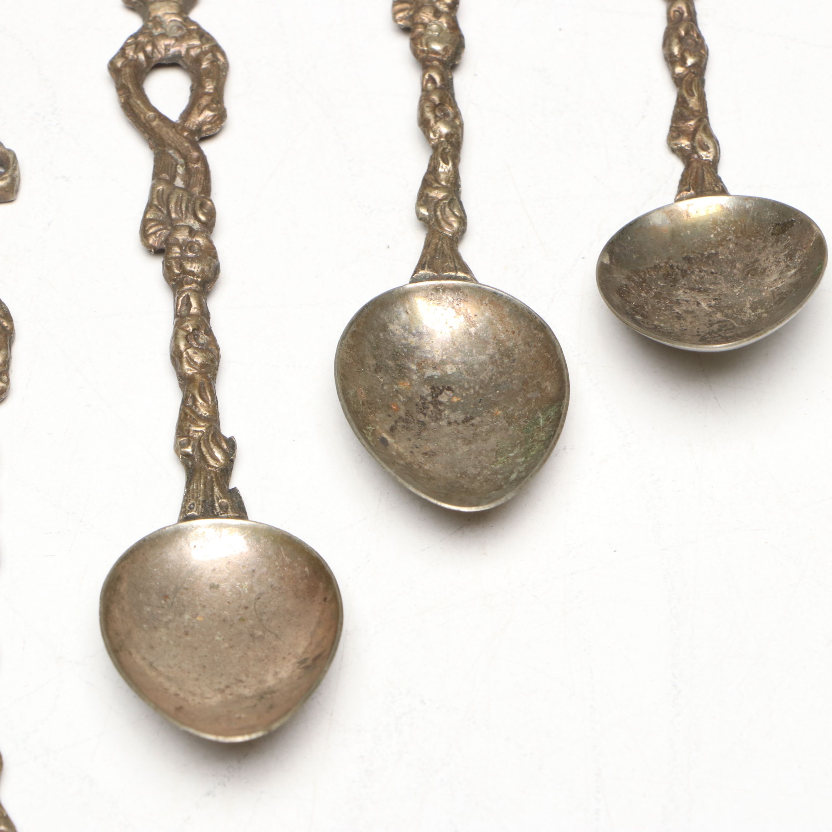 Italian City Symbols and Other Demitasse Spoons, Mid to Late 20th Century