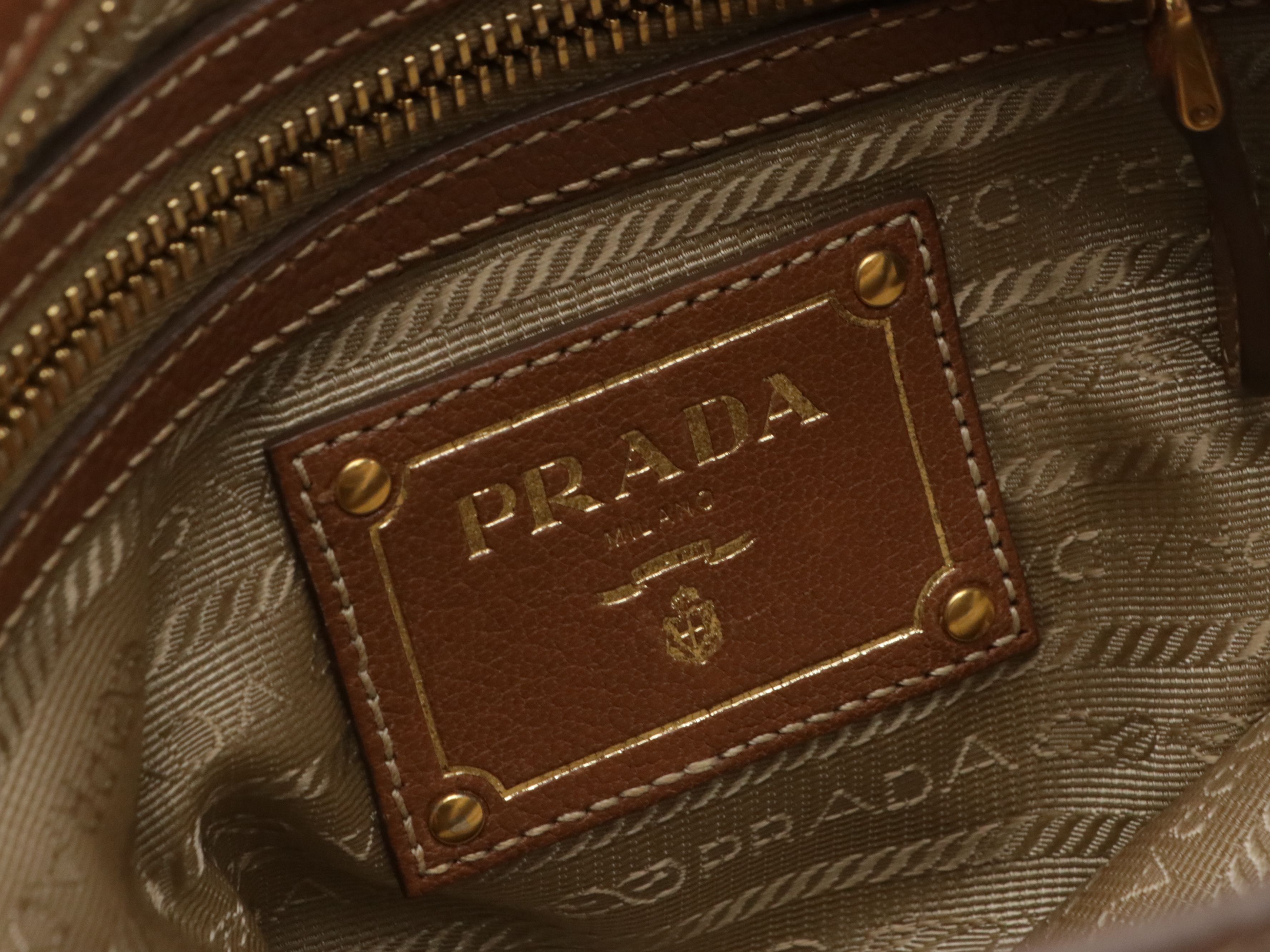 Prada Beige Canapa Logo Jacquard Canvas and Leather Crossbody Bag