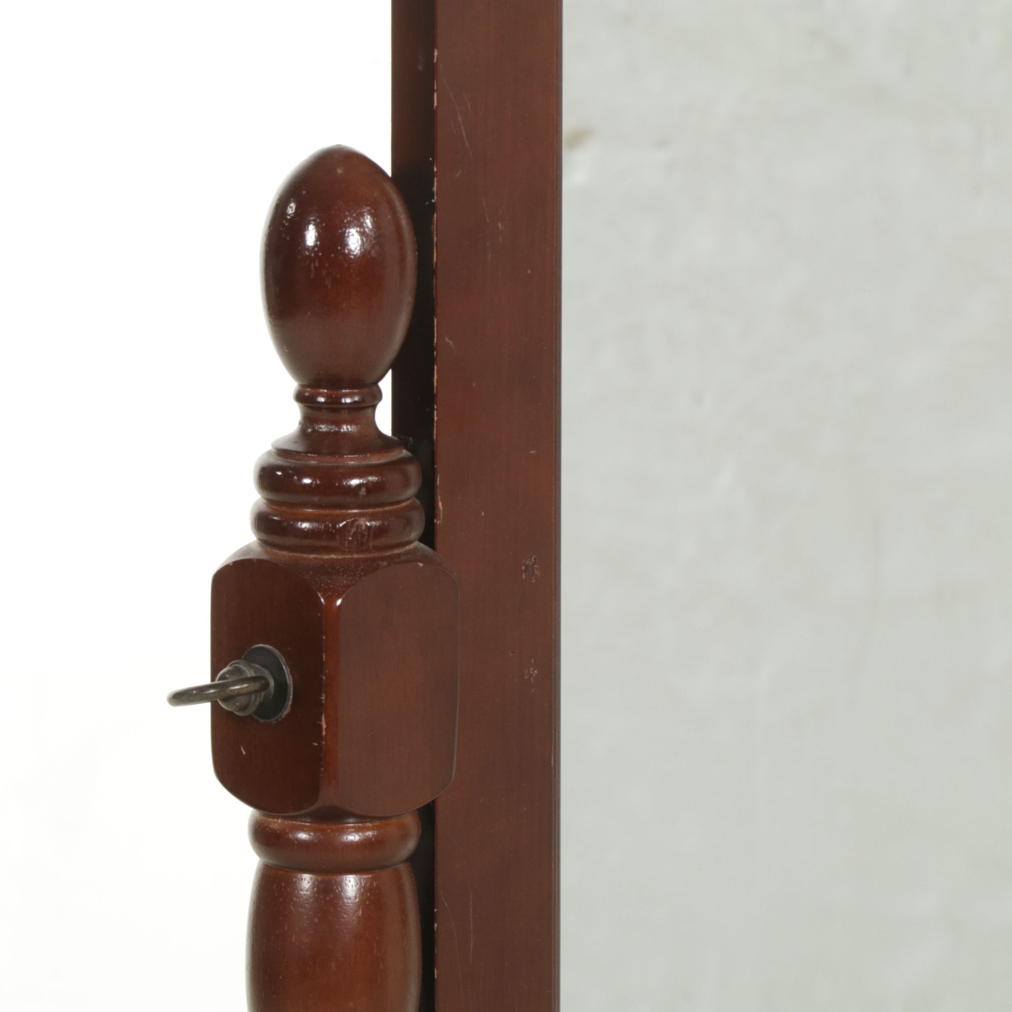 Mahogany Cheval Mirror, Late 20th Century