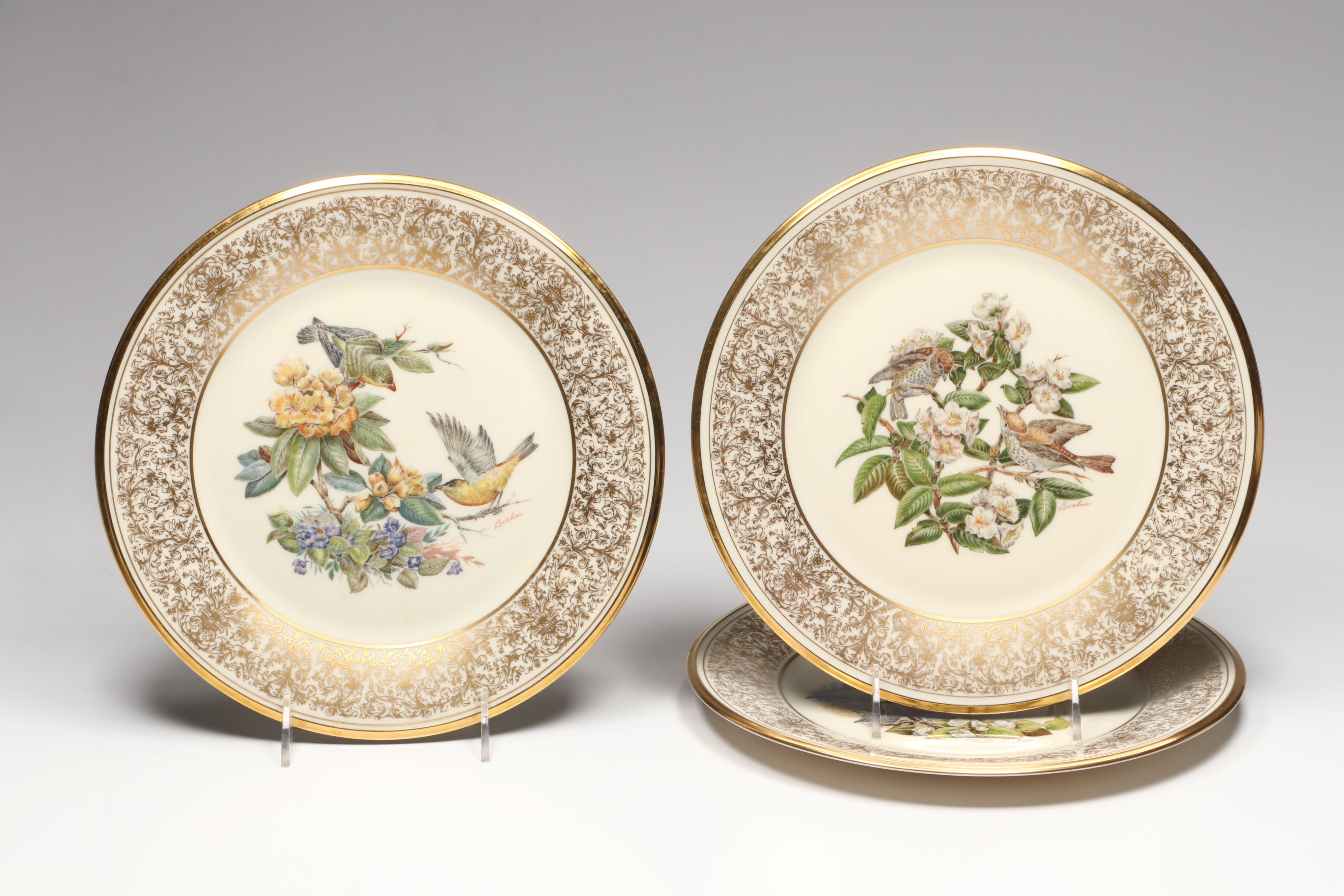 Lenox Boehm Birds "Meadowlark," "Cardinal" and More Collector Plates, 1970s